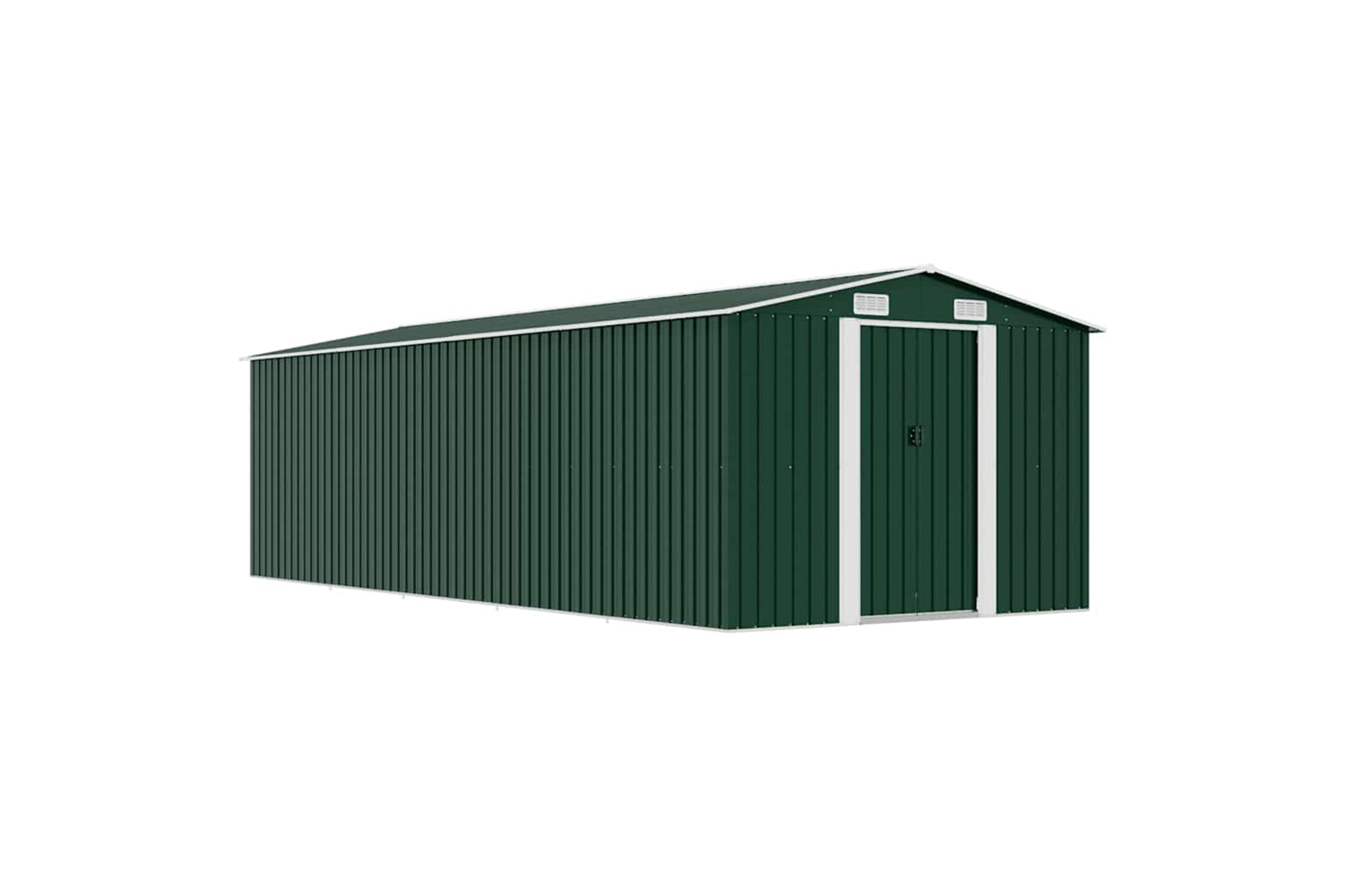 vidaXL 143352 Garden Shed 257x580x181cm Metal Green