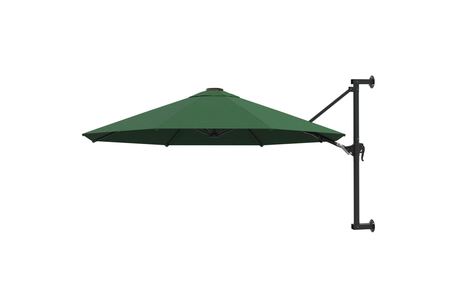 vidaXL Wall-mounted Parasol With Metal Pole 300cm Green