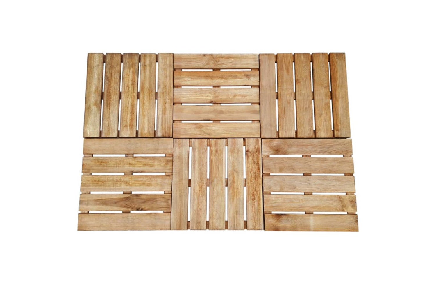 vidaXL 44947 Decking Tiles 6 Pcs 50x50cm Wood Brown-2