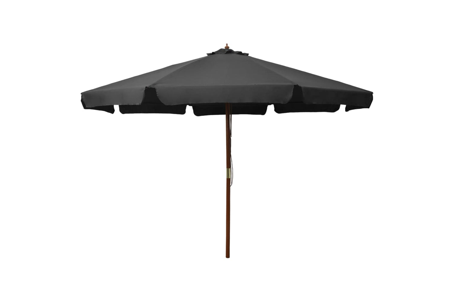 vidaXL 47214 Outdoor Parasol With Wooden Pole 330cm Anthracite