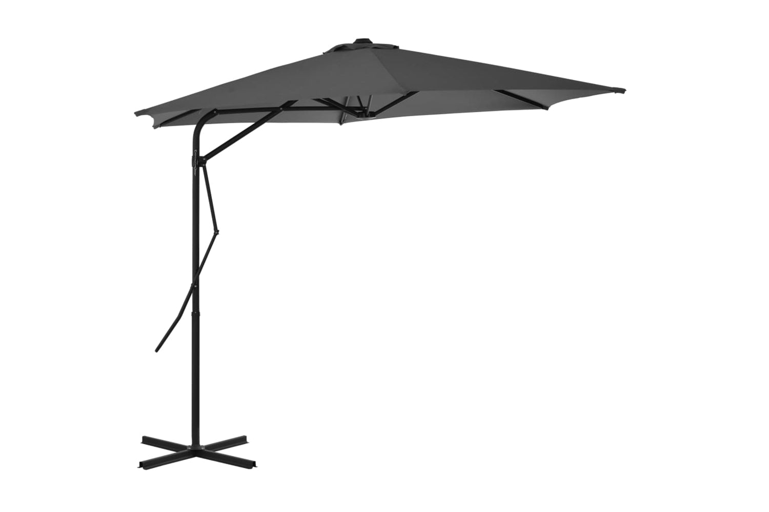 vidaXL 44887 Outdoor Parasol With Steel Pole 300cm Anthracite