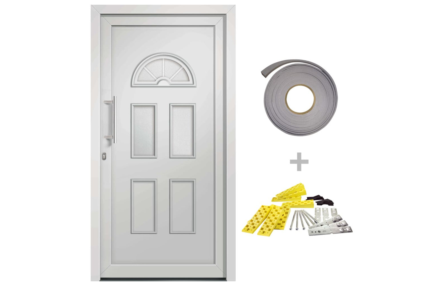 vidaXL 279252 Front Door White 110x210cm-2