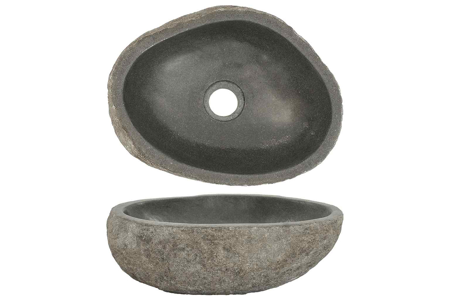 Vidaxl Basin River Stone Oval (29-38)x(24-31) Cm