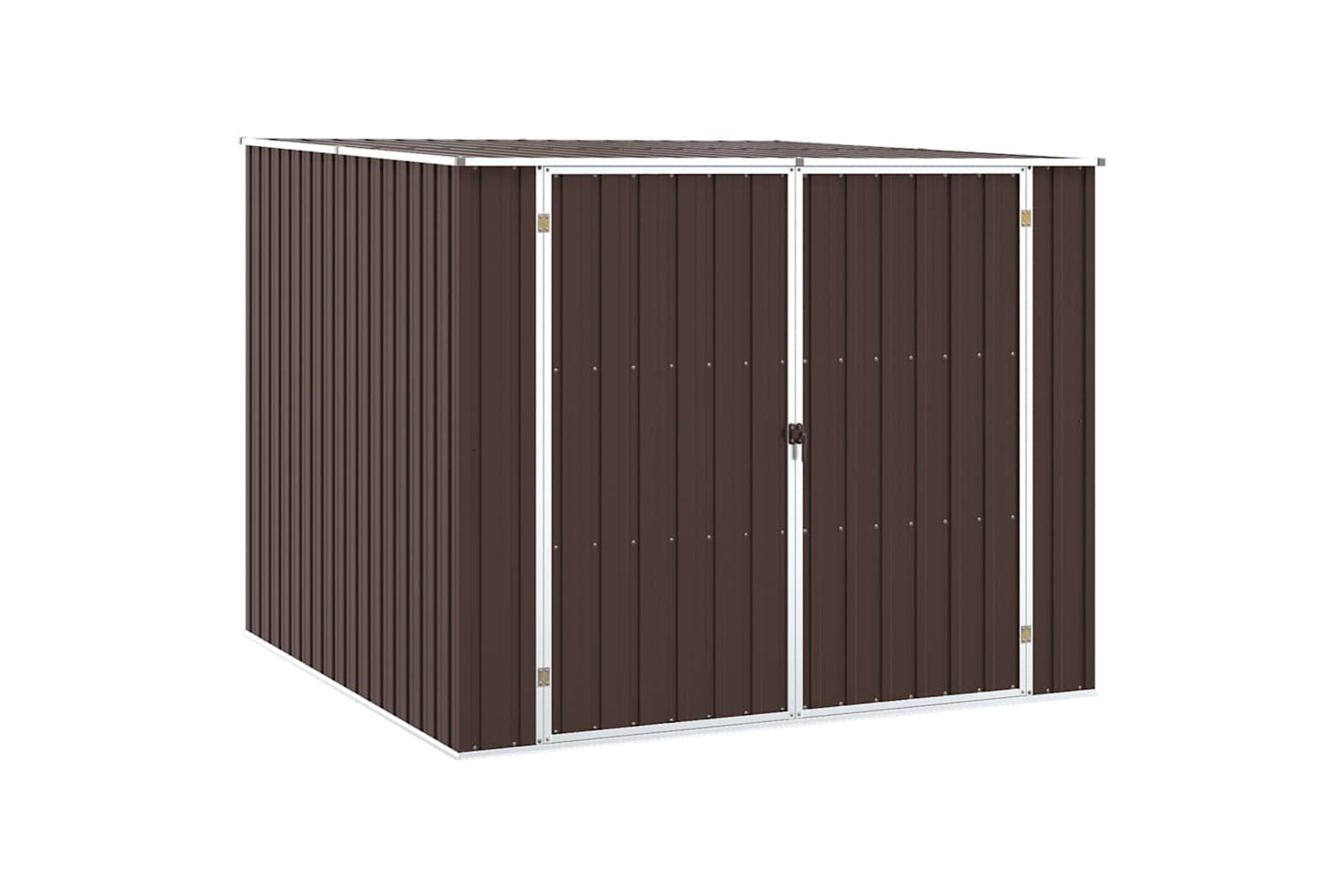 vidaXL 46256 Garden Shed Brown 195x198x159cm Galvanised Steel