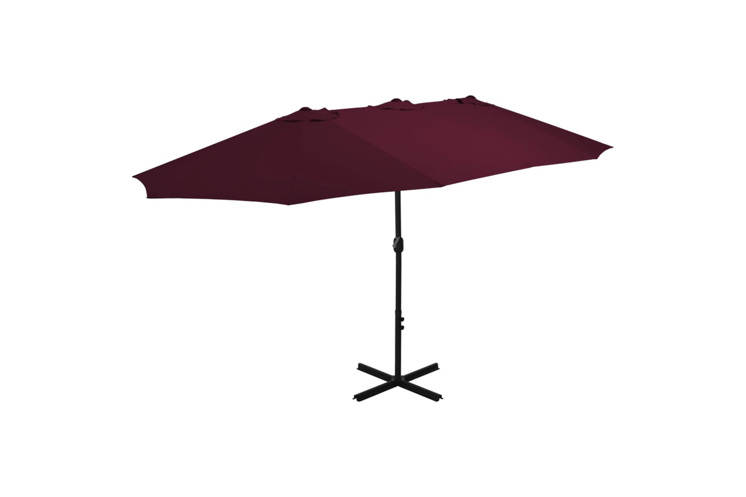 vidaXL 44871 Outdoor Parasol With Aluminium Pole 460x270cm Bordeaux Red
