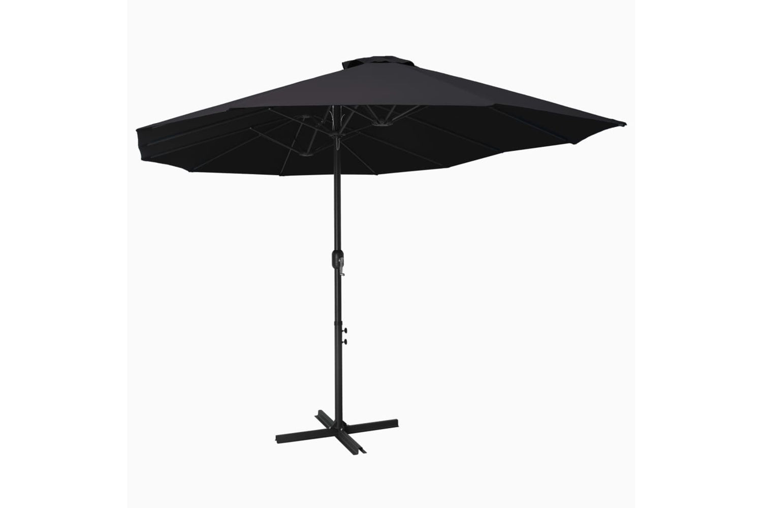 vidaXL 47302 Outdoor Parasol With Aluminium Pole 460x270cm Black