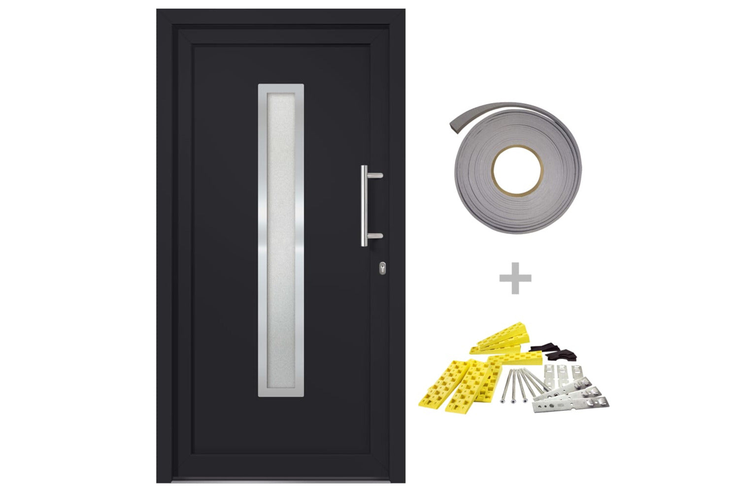 vidaXL 279245 Front Door Anthracite 108x200cm-2