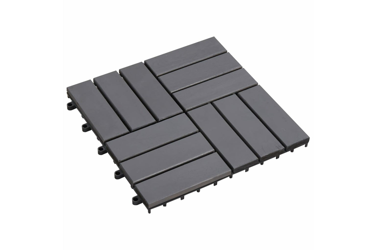 vidaXL 46587 Decking Tiles 10 Pcs Grey Wash 30x30cm Solid A-2
