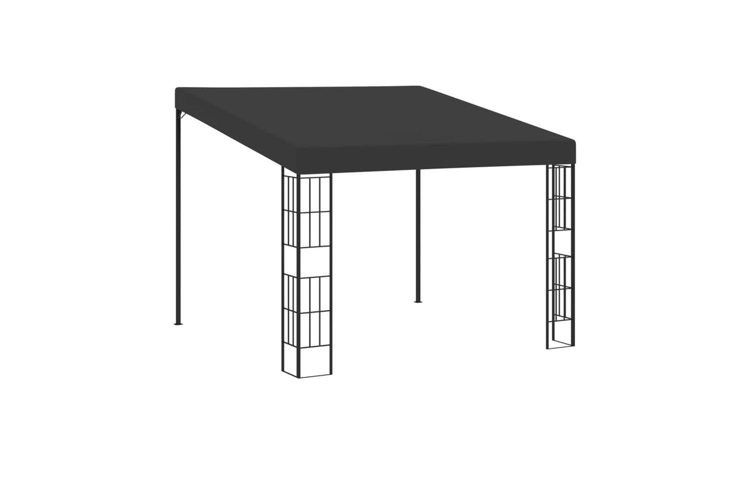 Vidaxl 47990 Wall-mounted Gazebo 3x3 M Anthracite Fabric