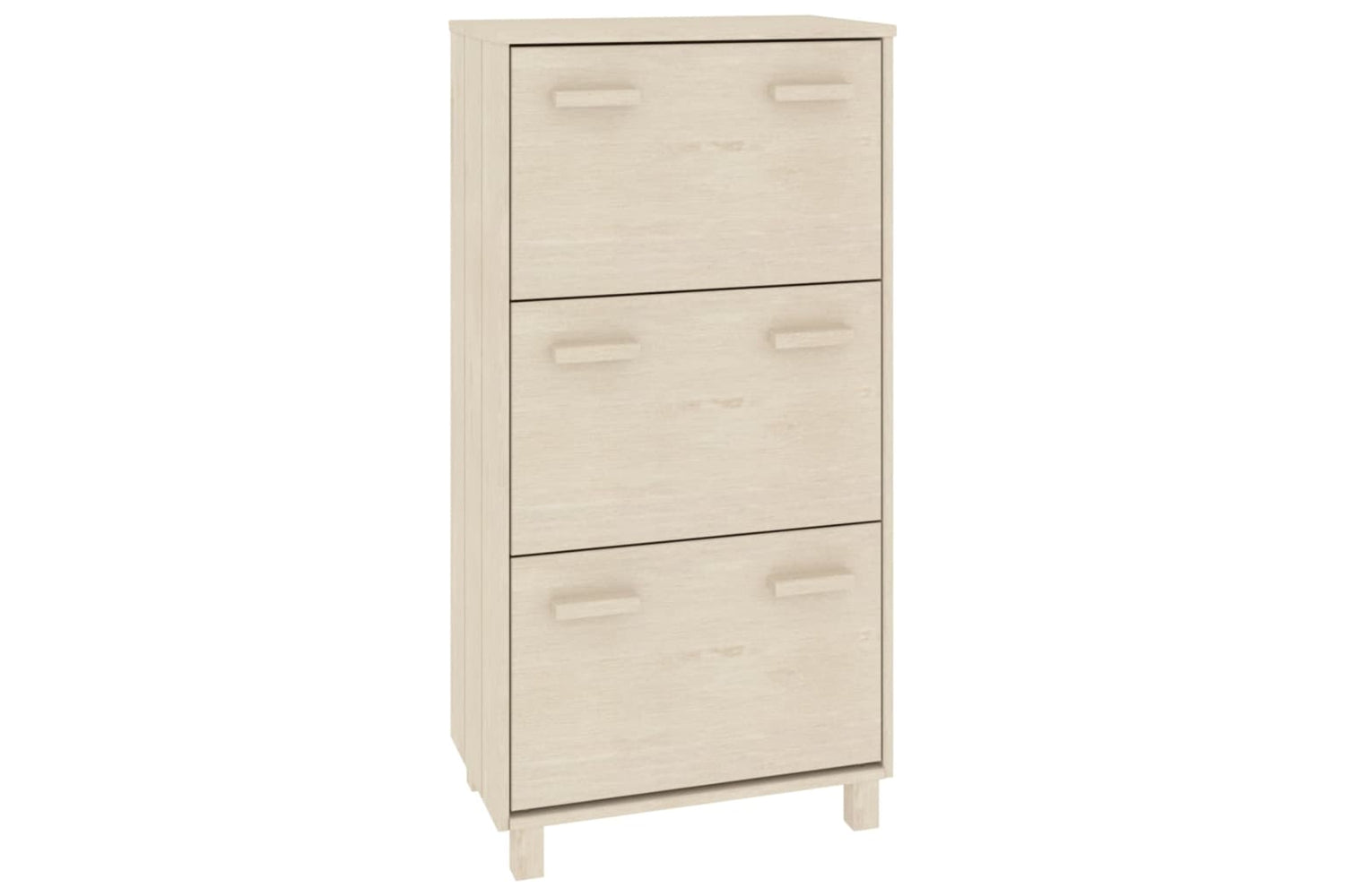 vidaXL Shoe Cabinet Hamar Honey Brown 59.5x35x117cm Solid Wood Pine