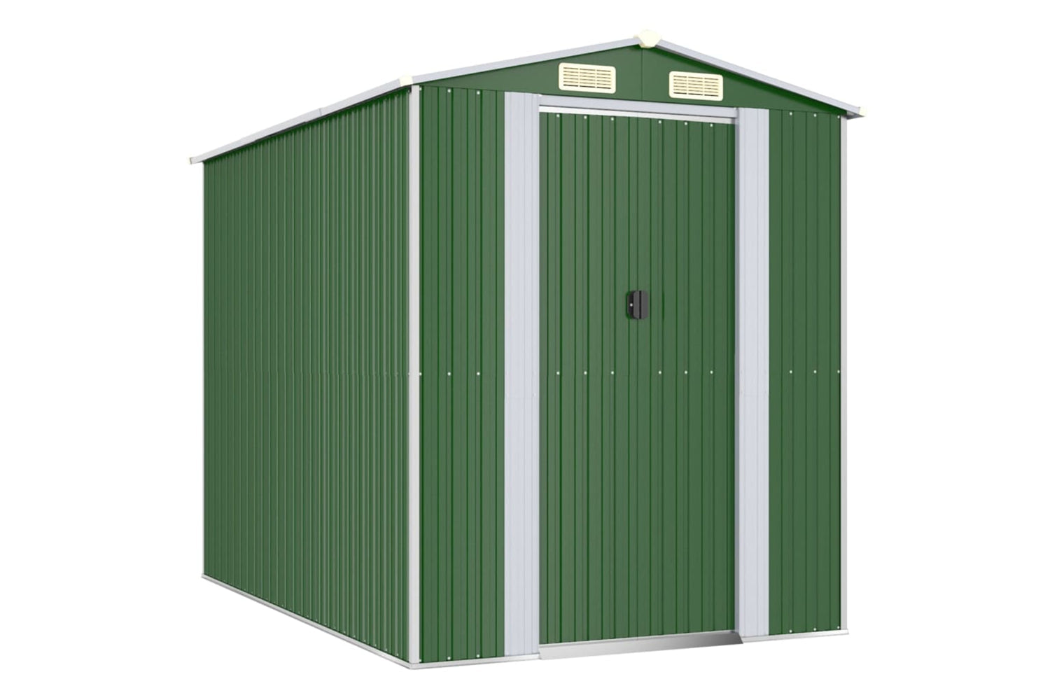 vidaXL 3147428 Garden Shed Green 192x274x223cm Galvanised Steel