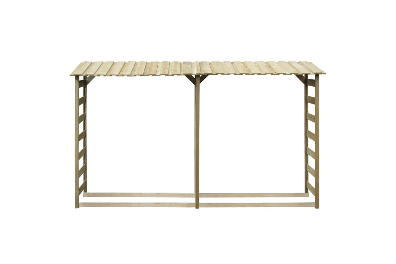vidaXL 42957 Double Firewood Storage Shed 300x44x176cm Impregnated Pinewood-2