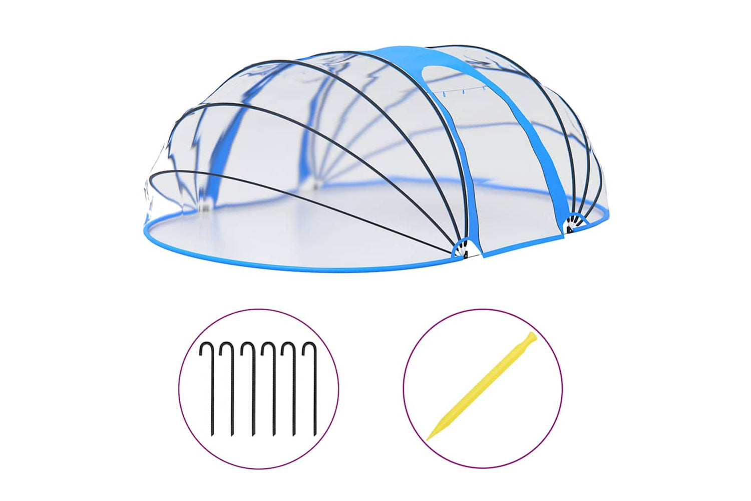Vidaxl Pool Dome Oval 530x410x210 Cm