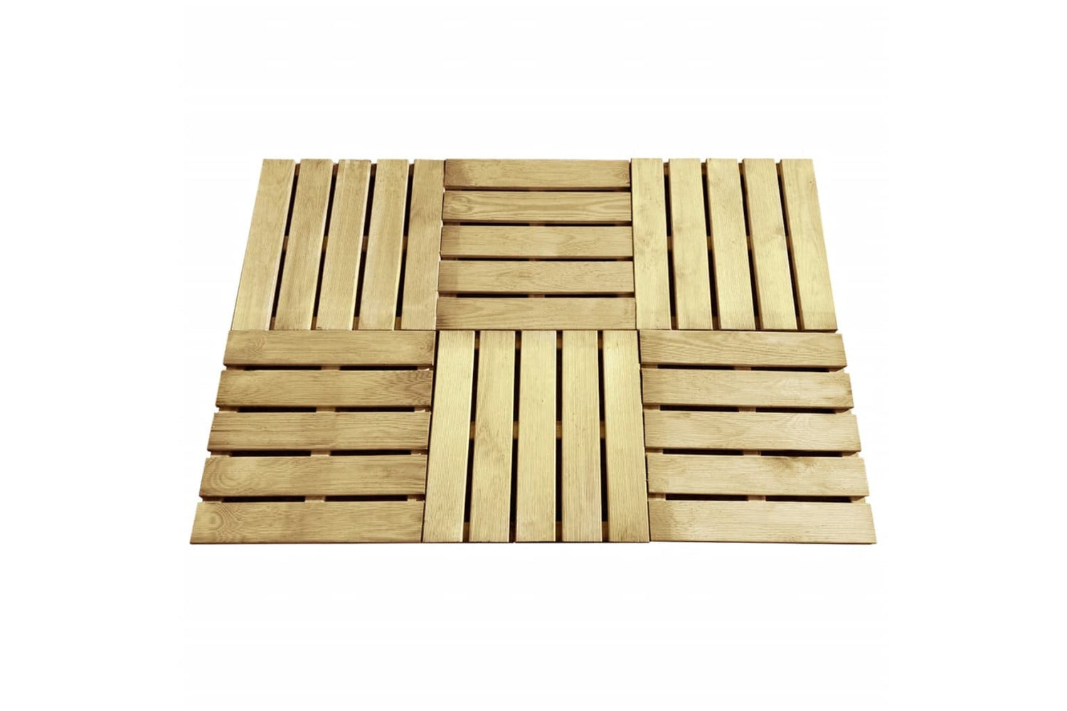vidaXL 44946 Decking Tiles 6 Pcs 50x50cm Wood Green-2