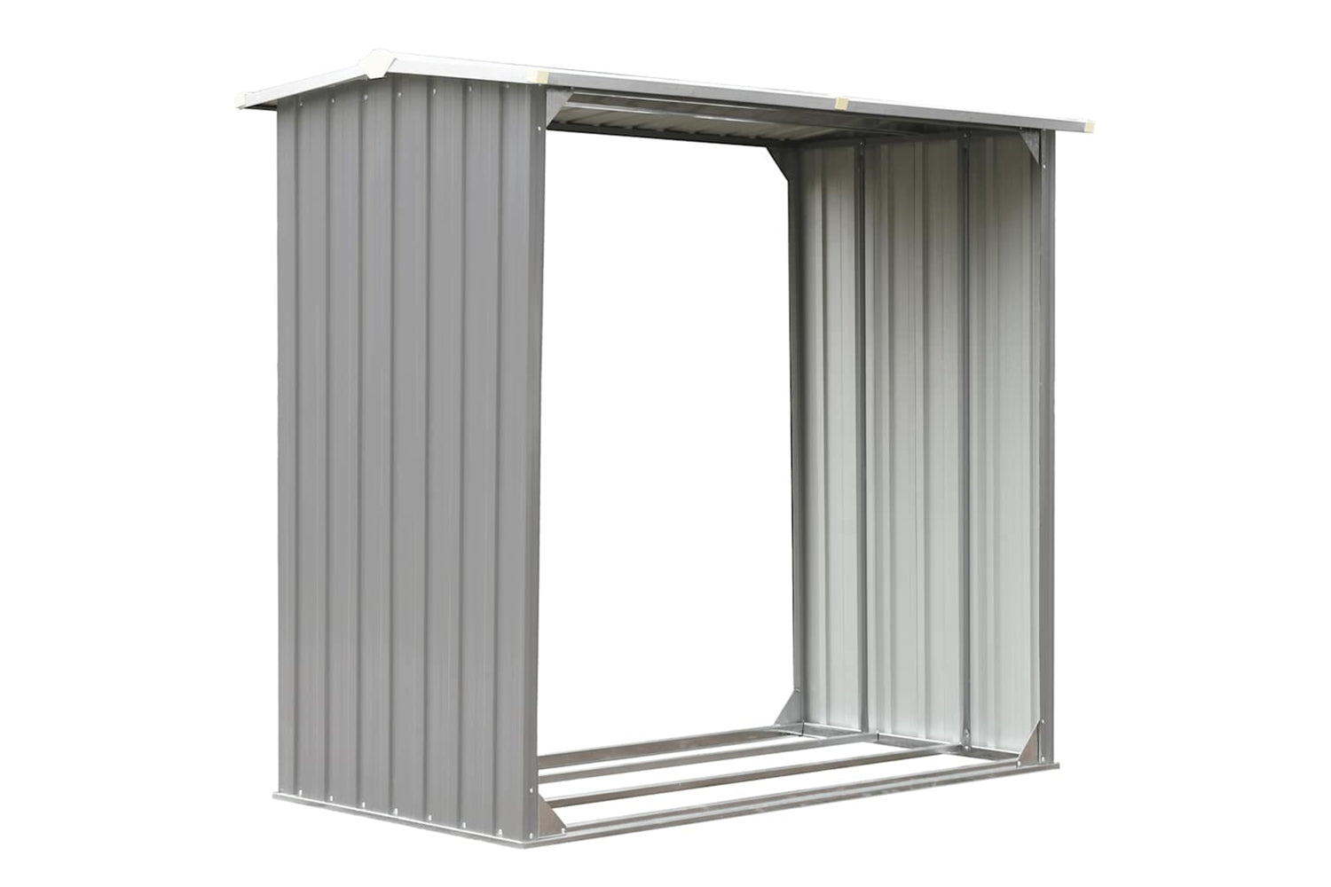 vidaXL 44858 Garden Log Storage Shed Galvanised Steel 172x91x154cm Grey