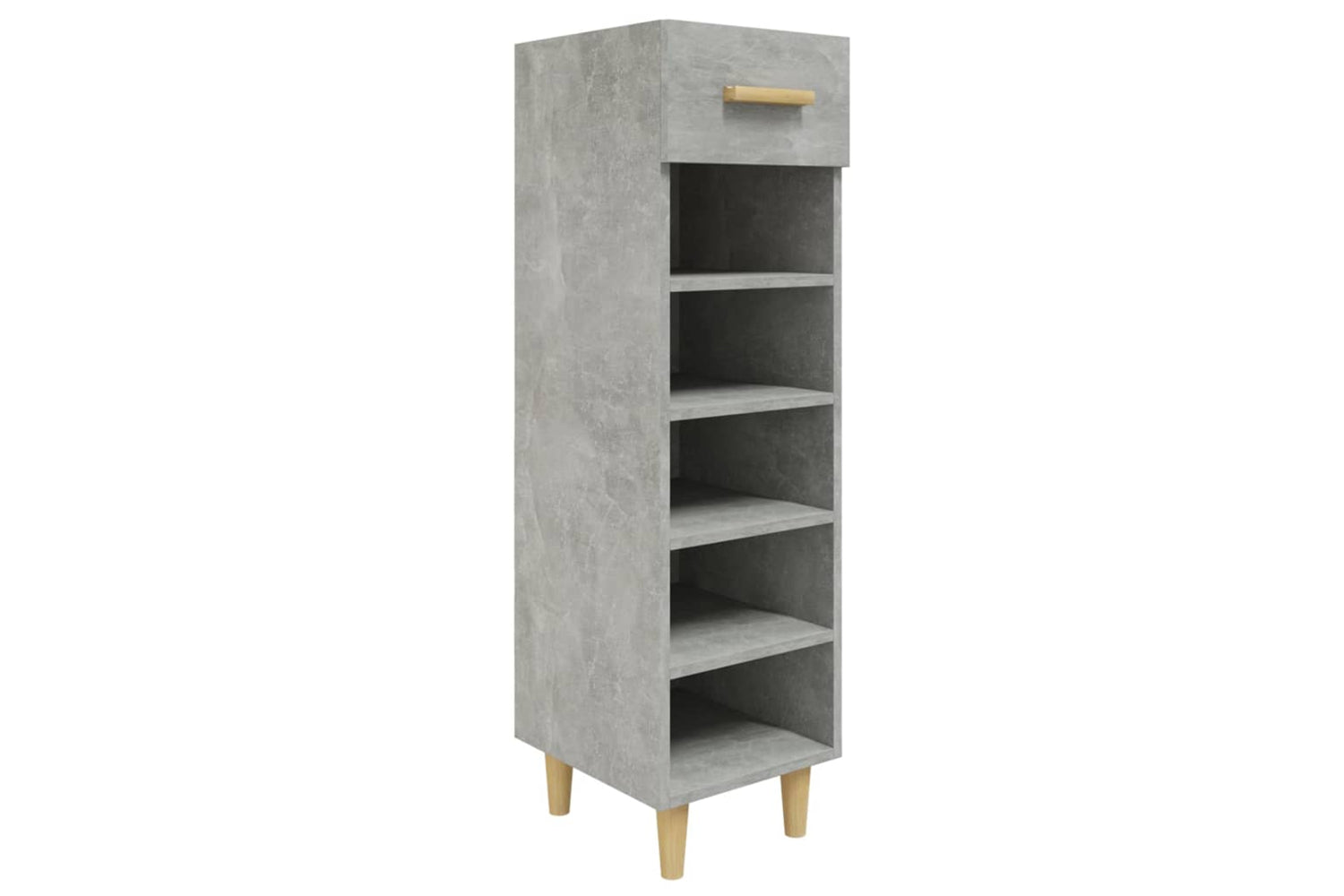vidaXL 812802 Shoe Cabinet Concrete Grey 30x35x105cm Engineered Wood
