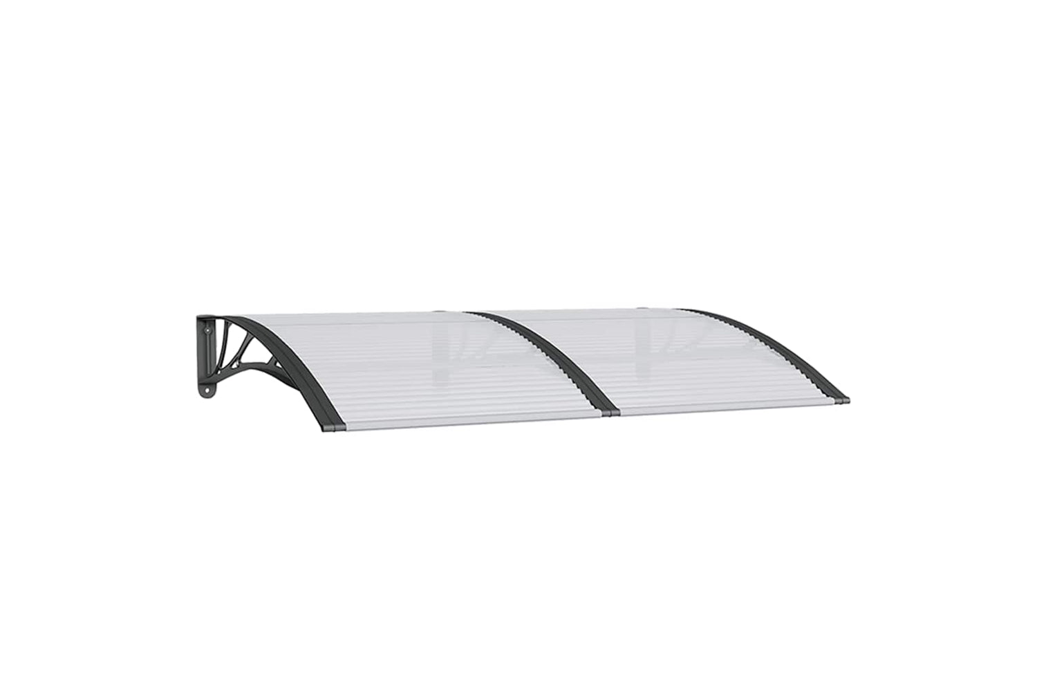 vidaXL Door Canopy Black 150x100cm Polycarbonate