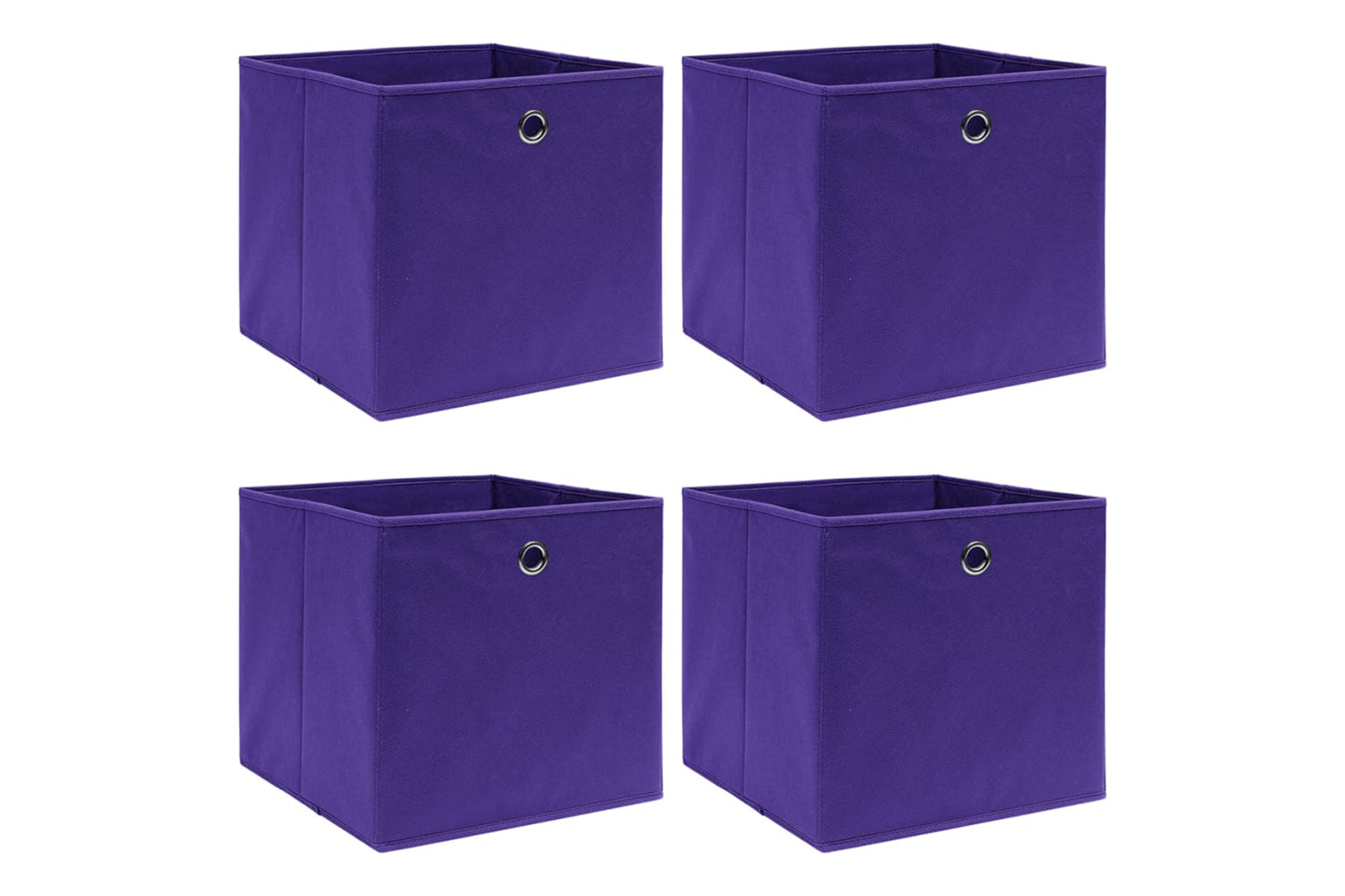 vidaXL 325211 Storage Boxes 4 Pcs Non-woven Fabric 28x28x28cm Purple