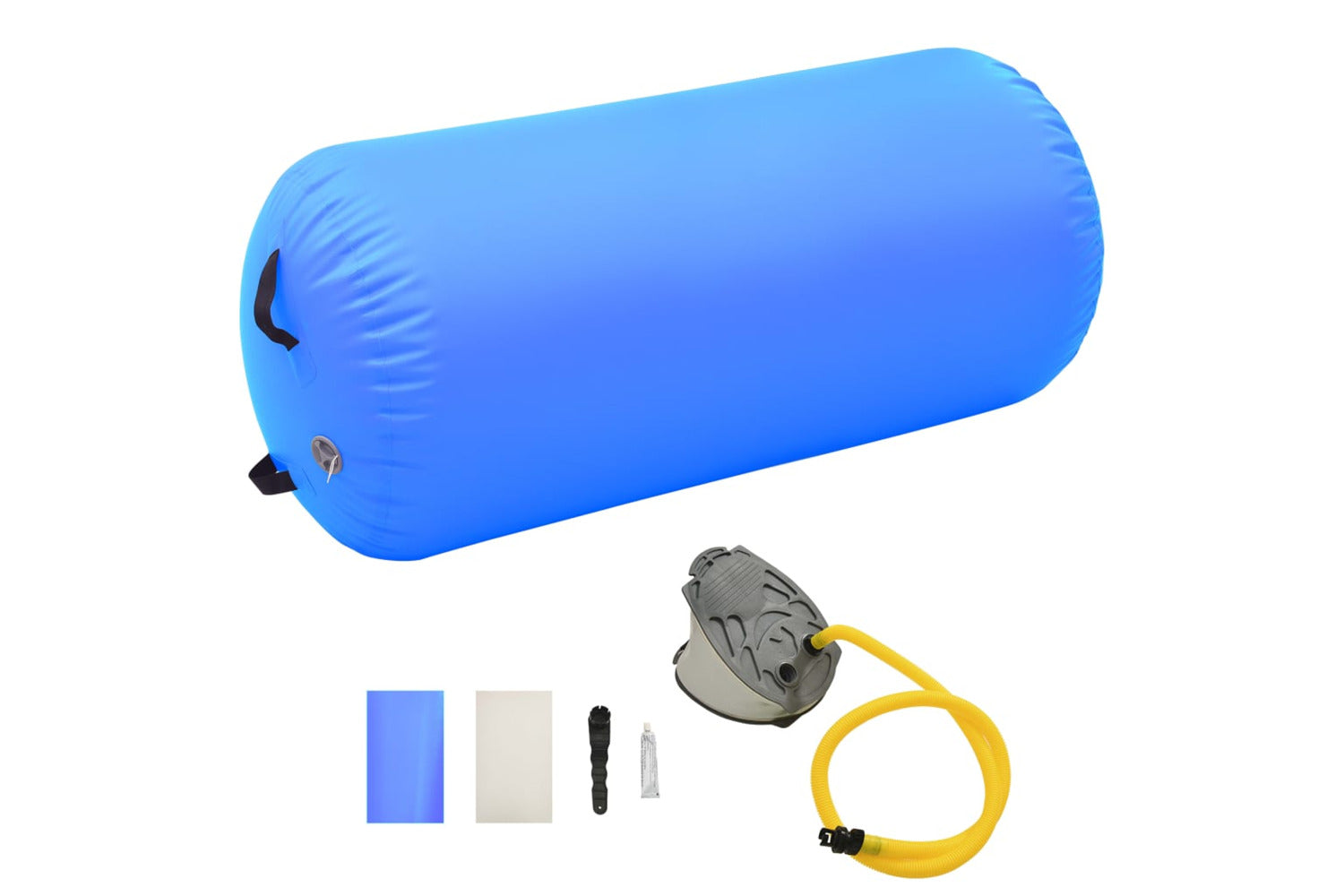 vidaXL 92717 Inflatable Gymnastic Roll With Pump 120x75cm Pvc Blue-2
