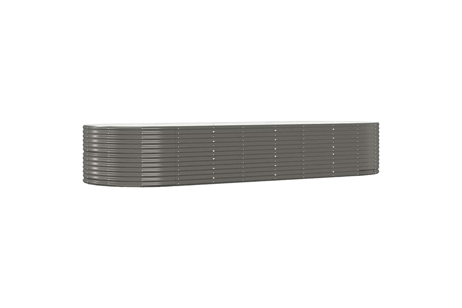 vidaXL 319104 Garden Raised Bed Grey 367x140x68cm Powder-coated Steel