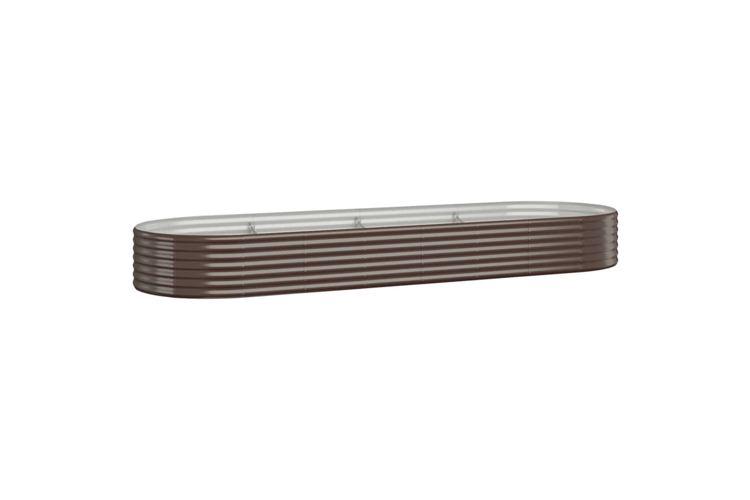 vidaXL 319000 Garden Raised Bed Powder-coated Steel 322x100x36cm Brown