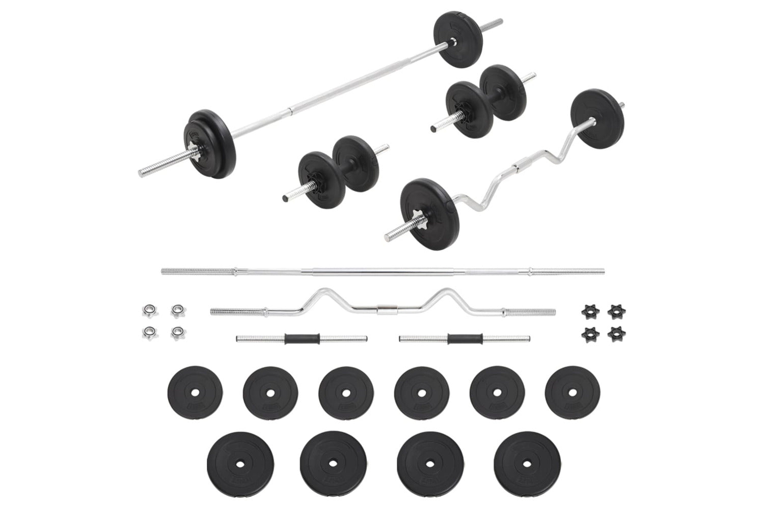 Vidaxl 93589 Barbell And Dumbbell Set 30 Kg-2