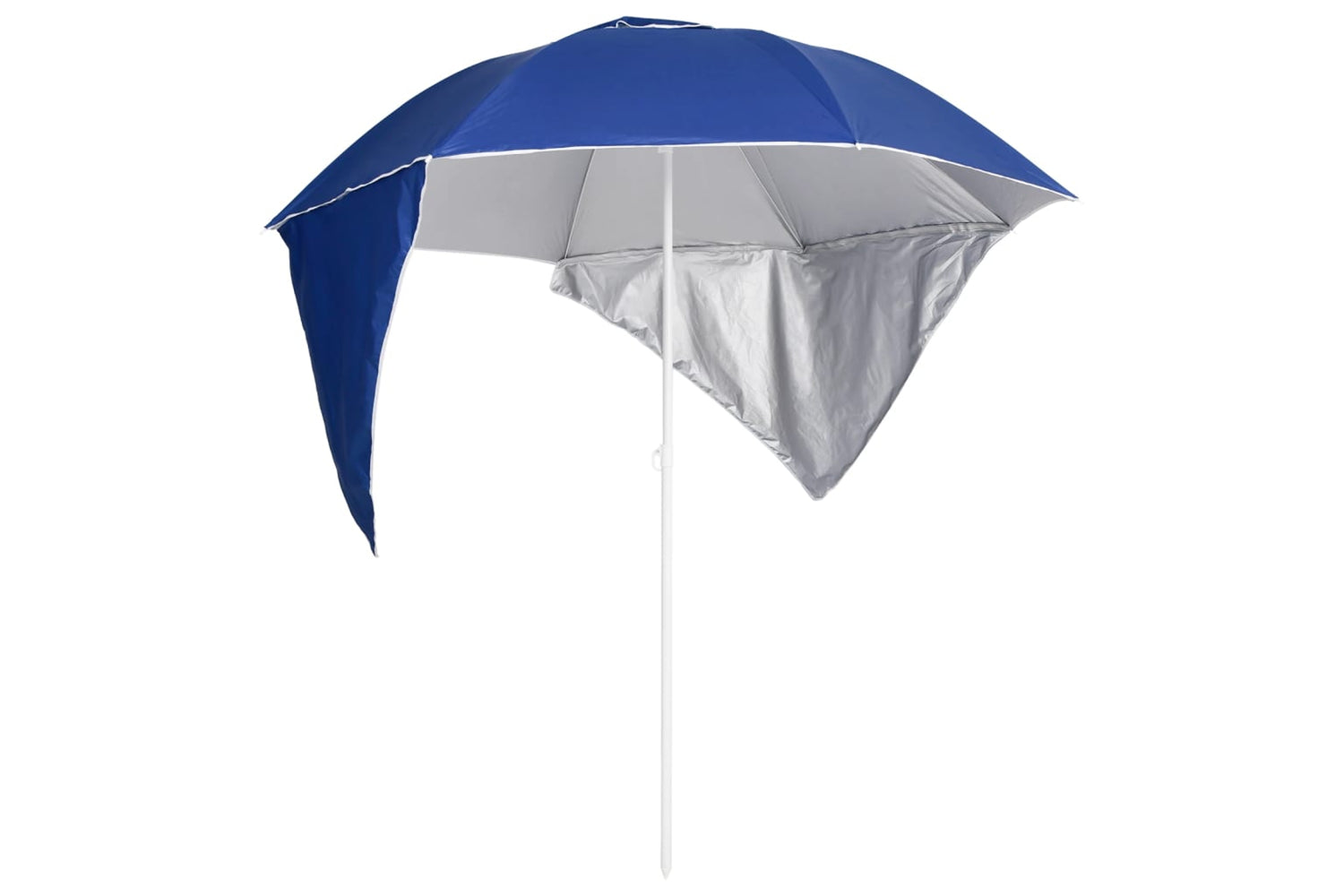 vidaXL 318837 Beach Umbrella With Side Walls Blue 215cm