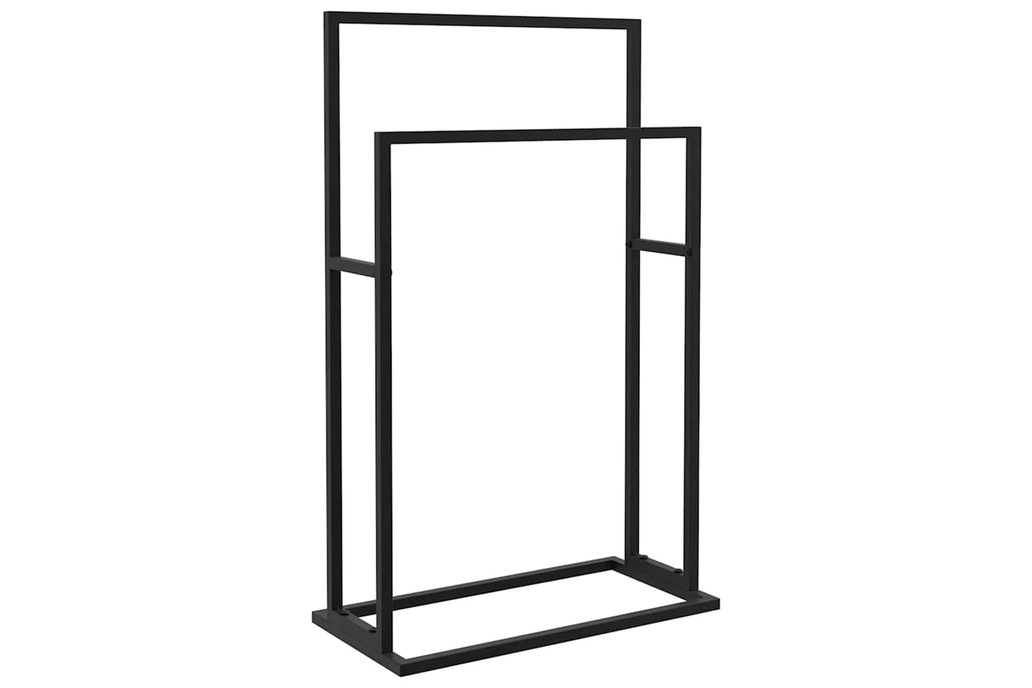 vidaXL 336127 Freestanding Towel Rack Black 48x24x78.5cm Iron