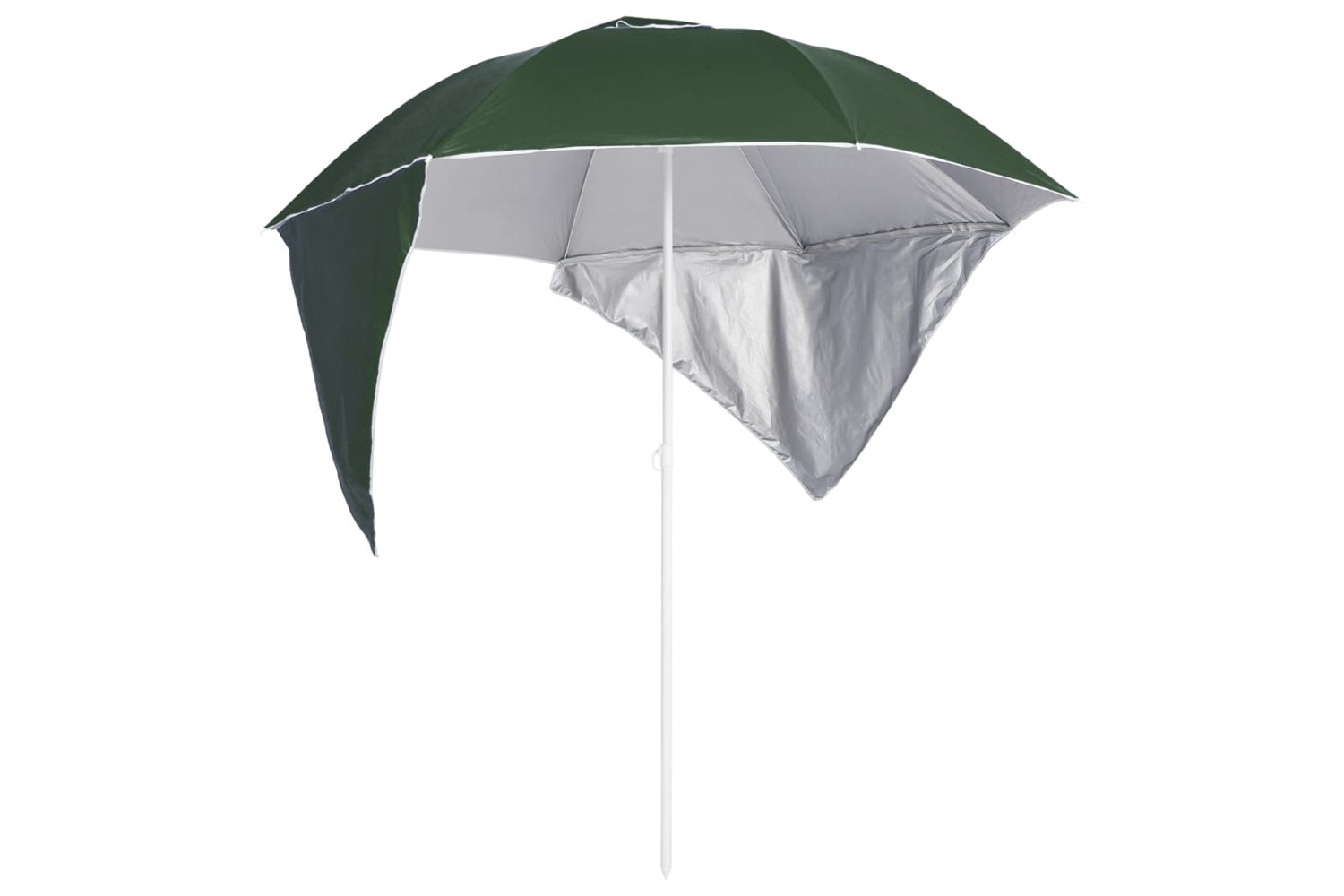 vidaXL 318838 Beach Umbrella With Side Walls Green 215cm