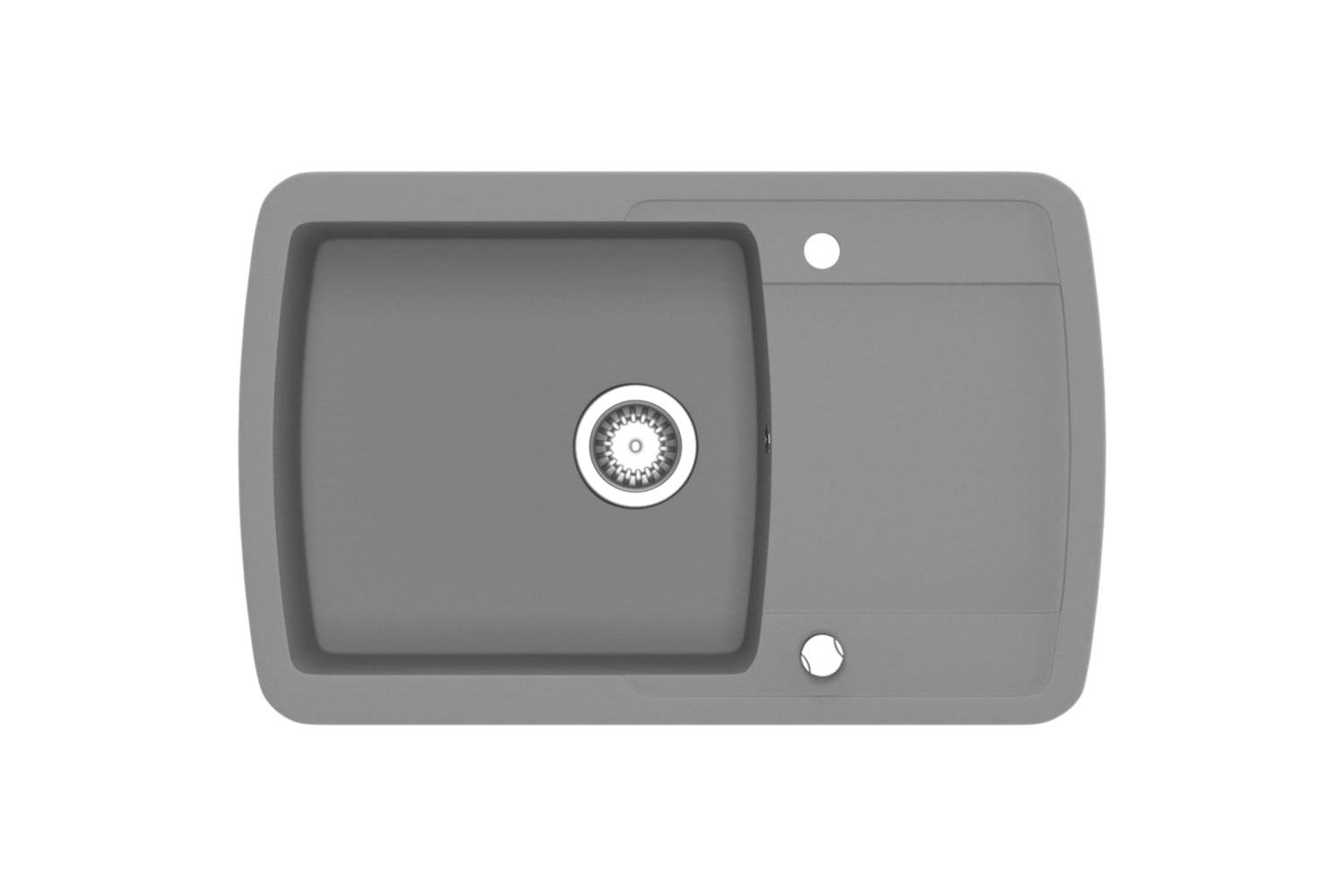 Vidaxl Granite Kitchen Sink Single Basin Grey