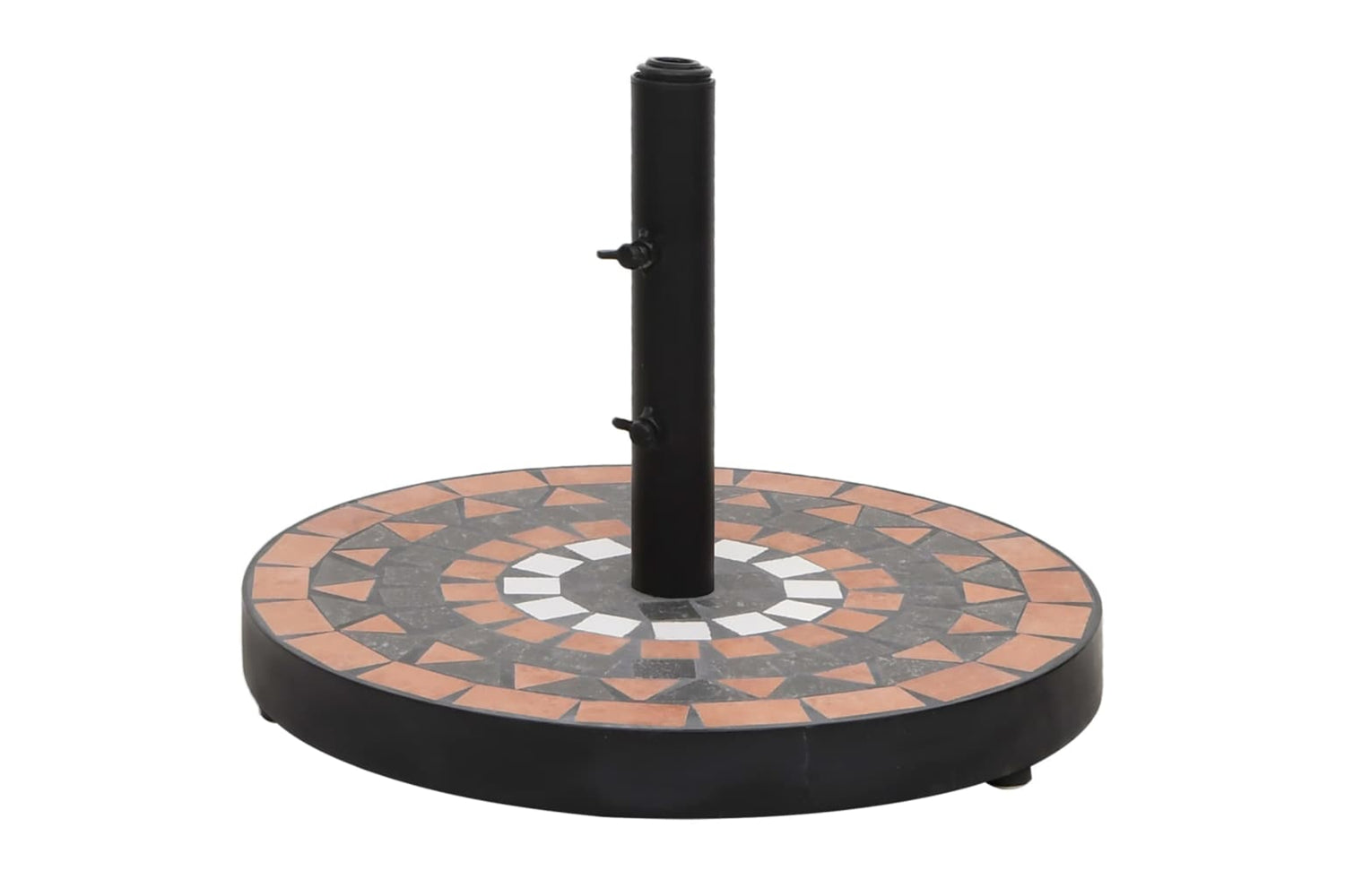 Vidaxl Parasol Base Terracotta And White Round 12 Kg