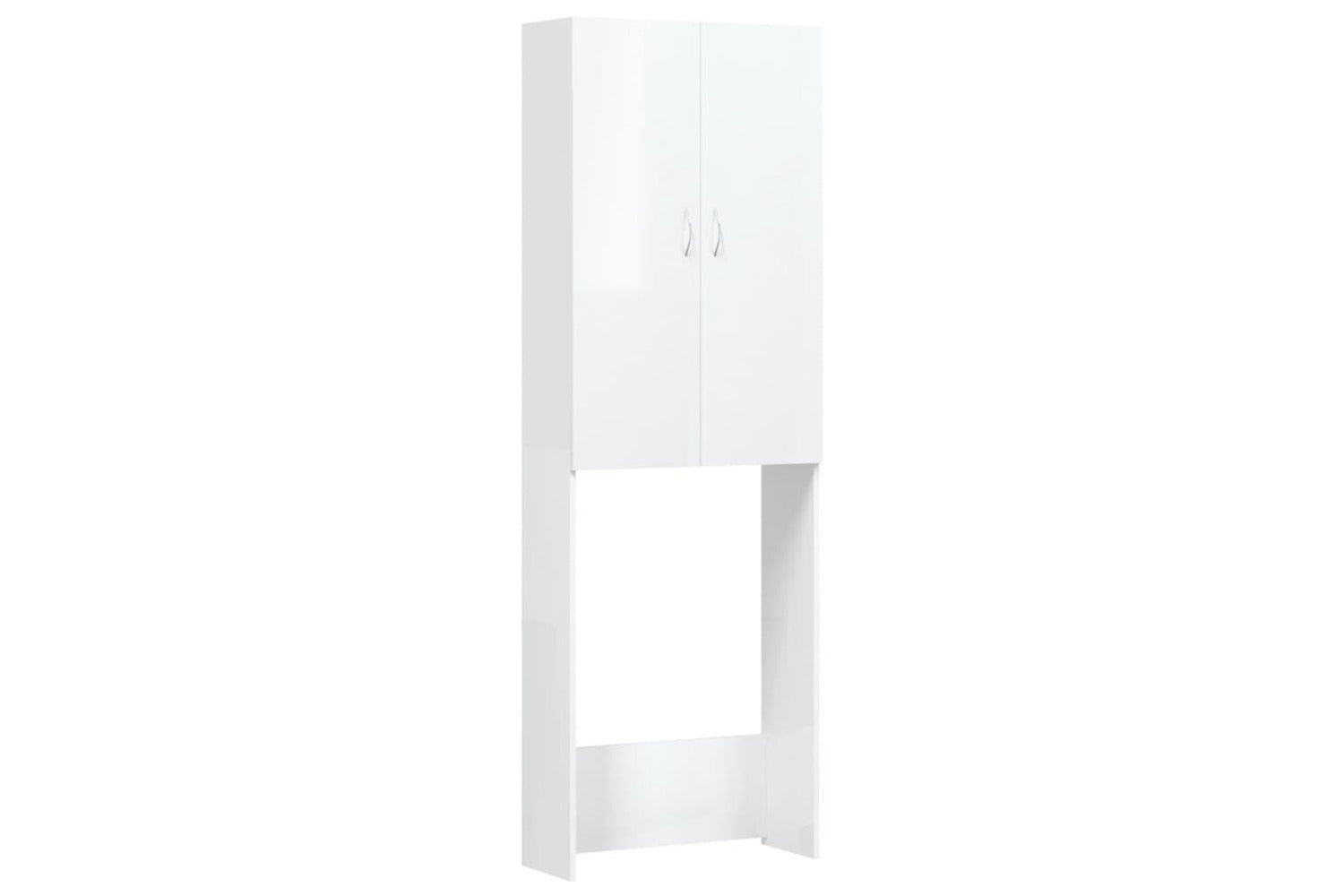 vidaXL Washing Machine Cabinet High Gloss White 64x25.5x190cm