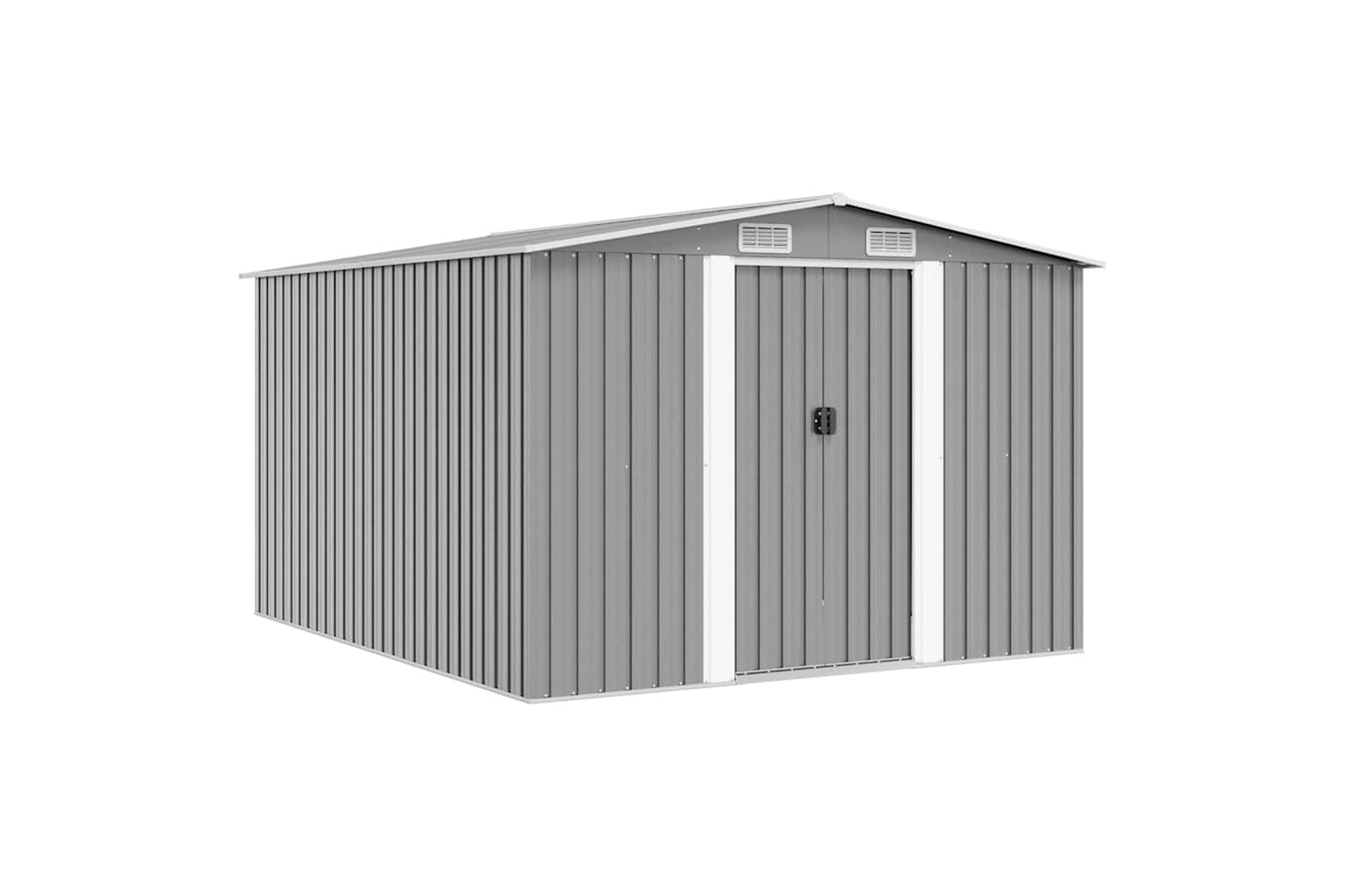 vidaXL 143341 Garden Shed 257x298x178cm Metal Grey