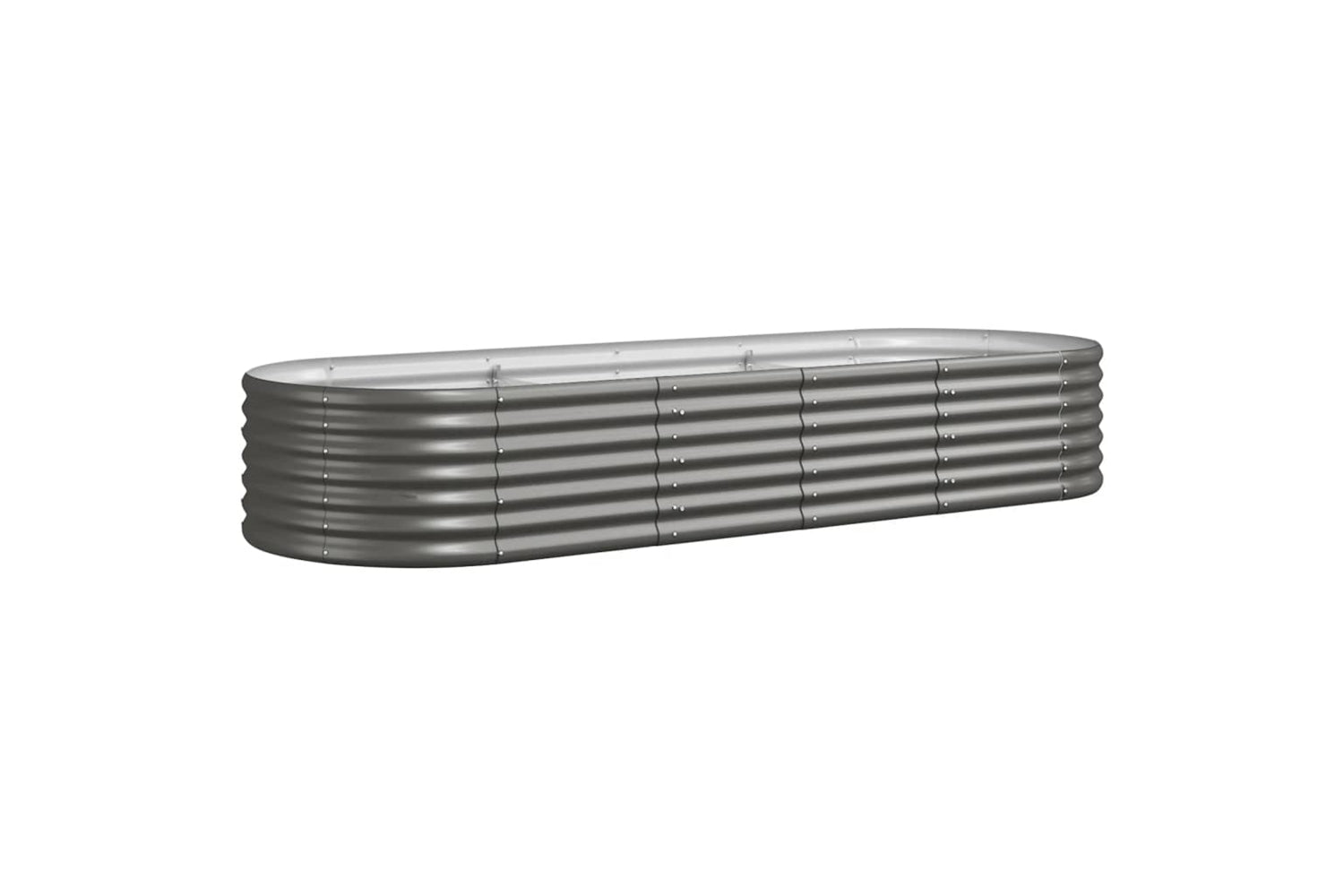 vidaXL 318919 Garden Raised Bed Powder-coated Steel 224x80x36cm Grey