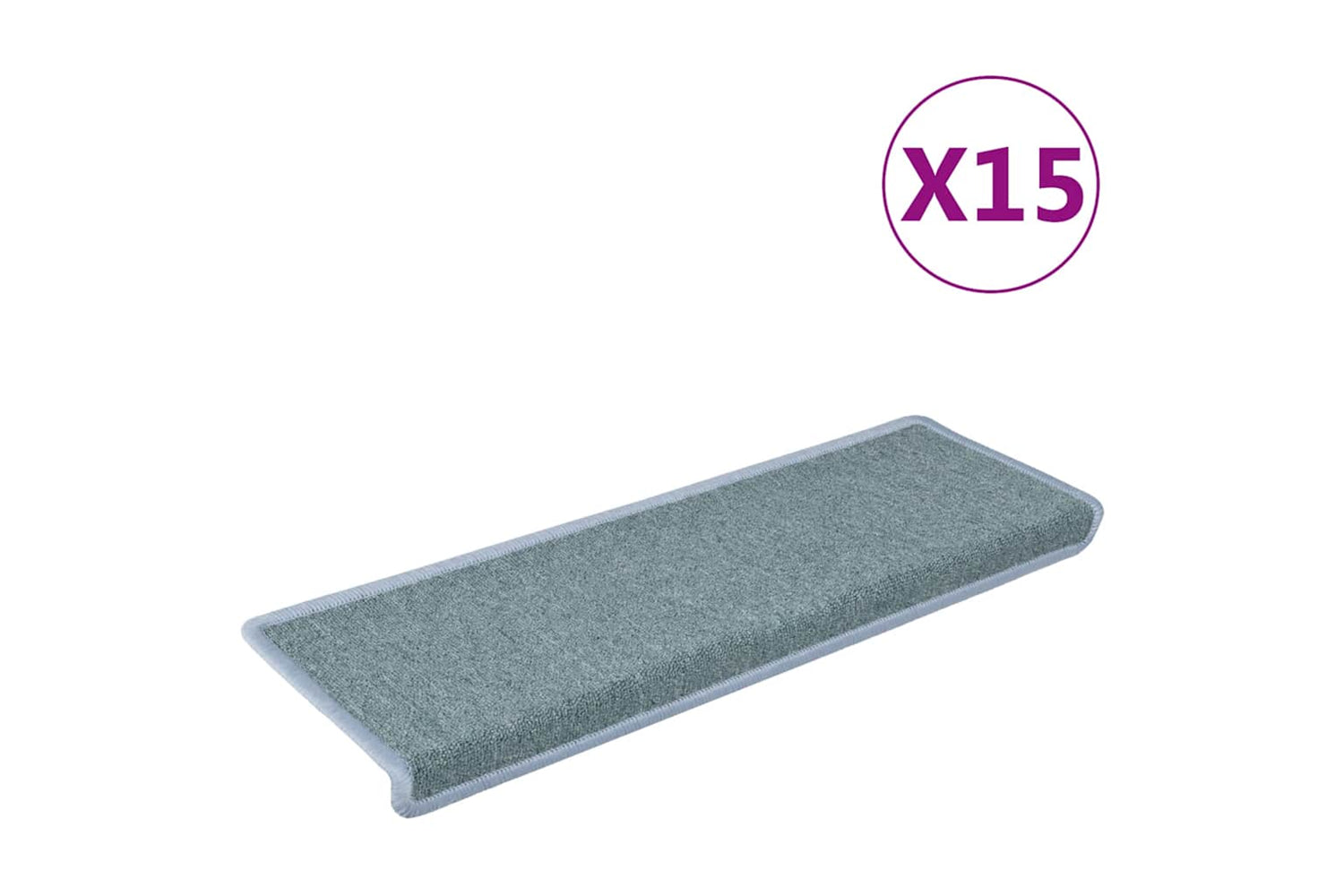 vidaXL 326194 Carpet Stair Treads 15 Pcs 65x21x4cm Blue