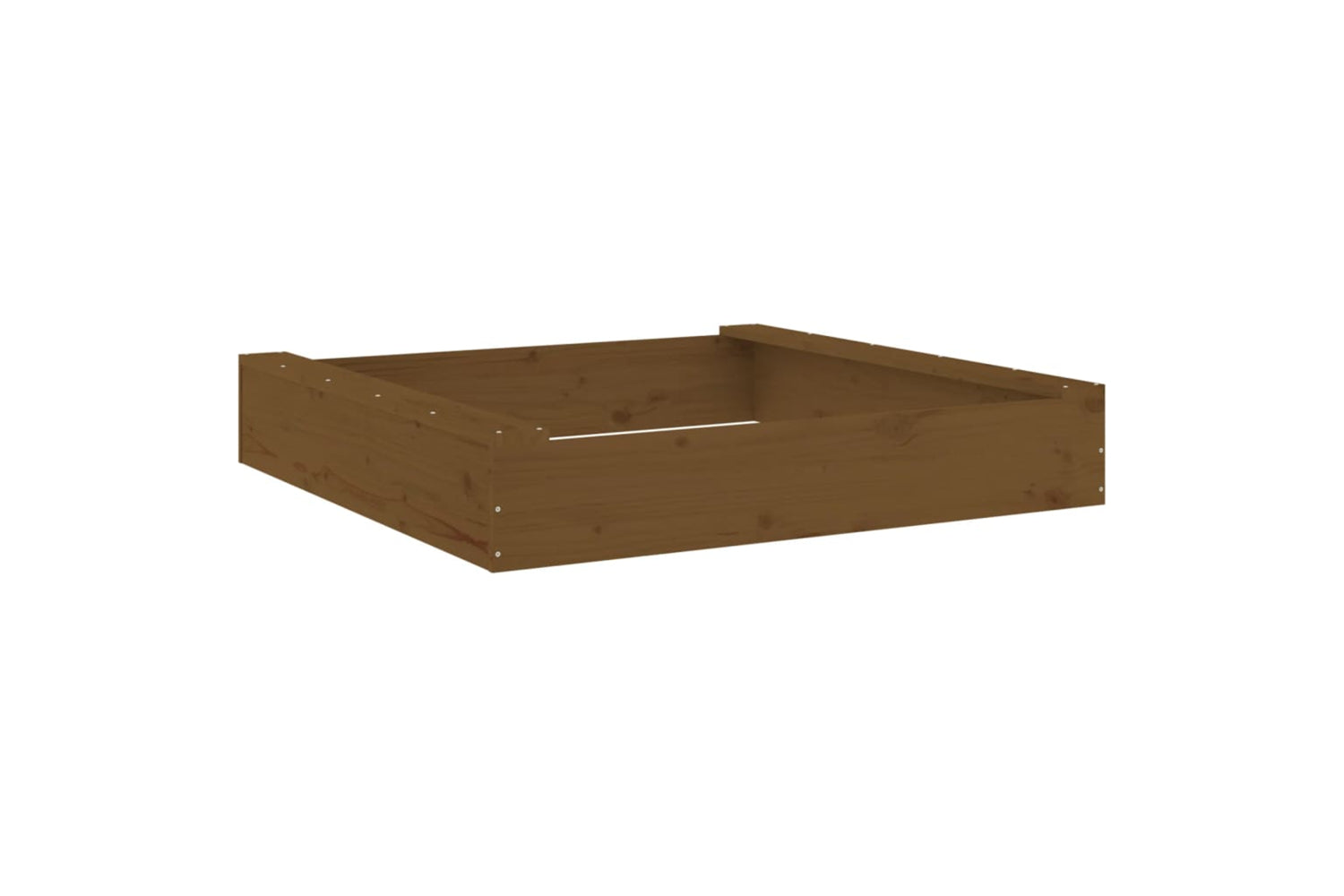 vidaXL 825033 Sandbox With Seats Honey Brown Square Solid Wood Pine