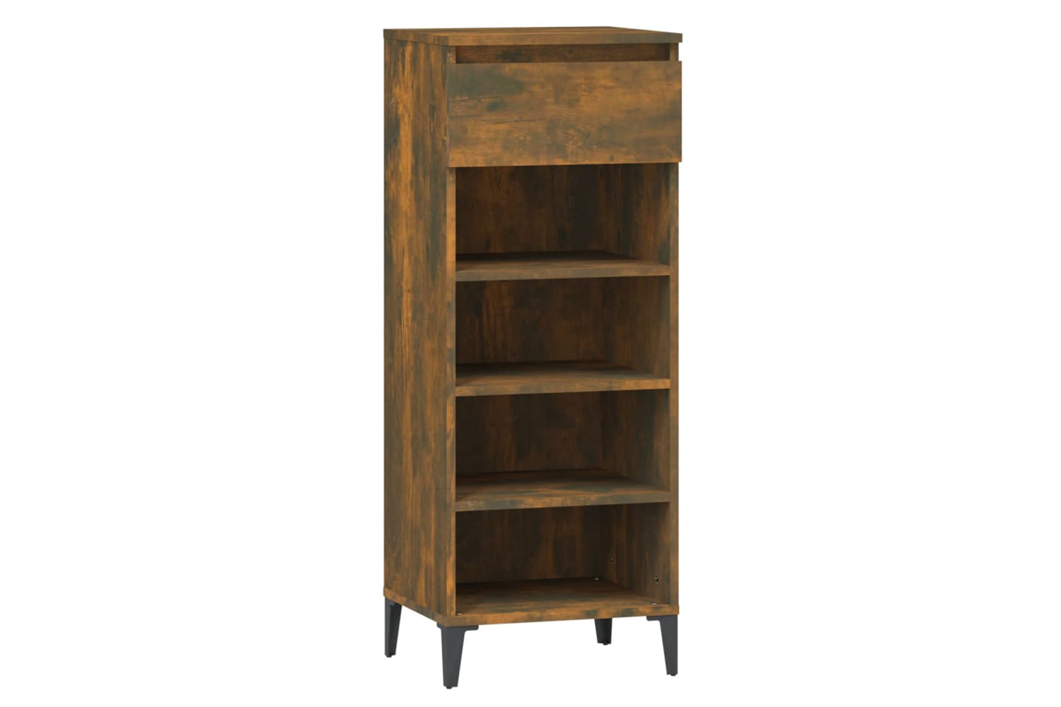 vidaXL 819785 Shoe Rack Smoked Oak 40x36x105cm Engineered Wood