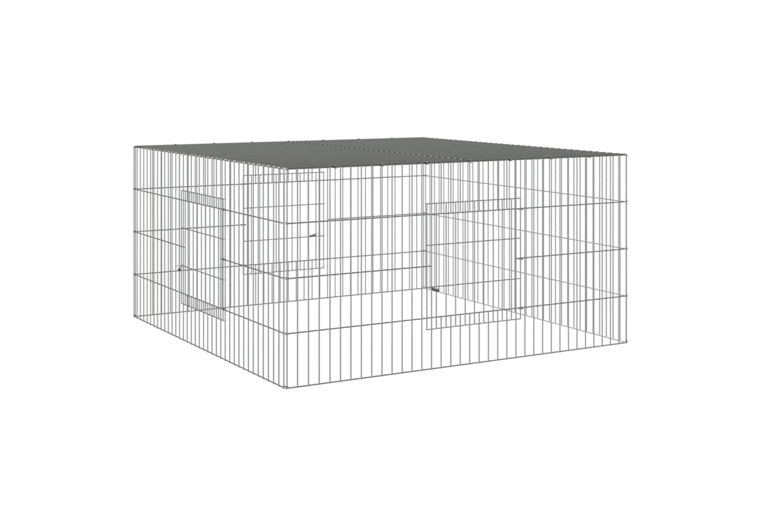 vidaXL 171562 Rabbit Cage 110x110x55cm Galvanised Iron