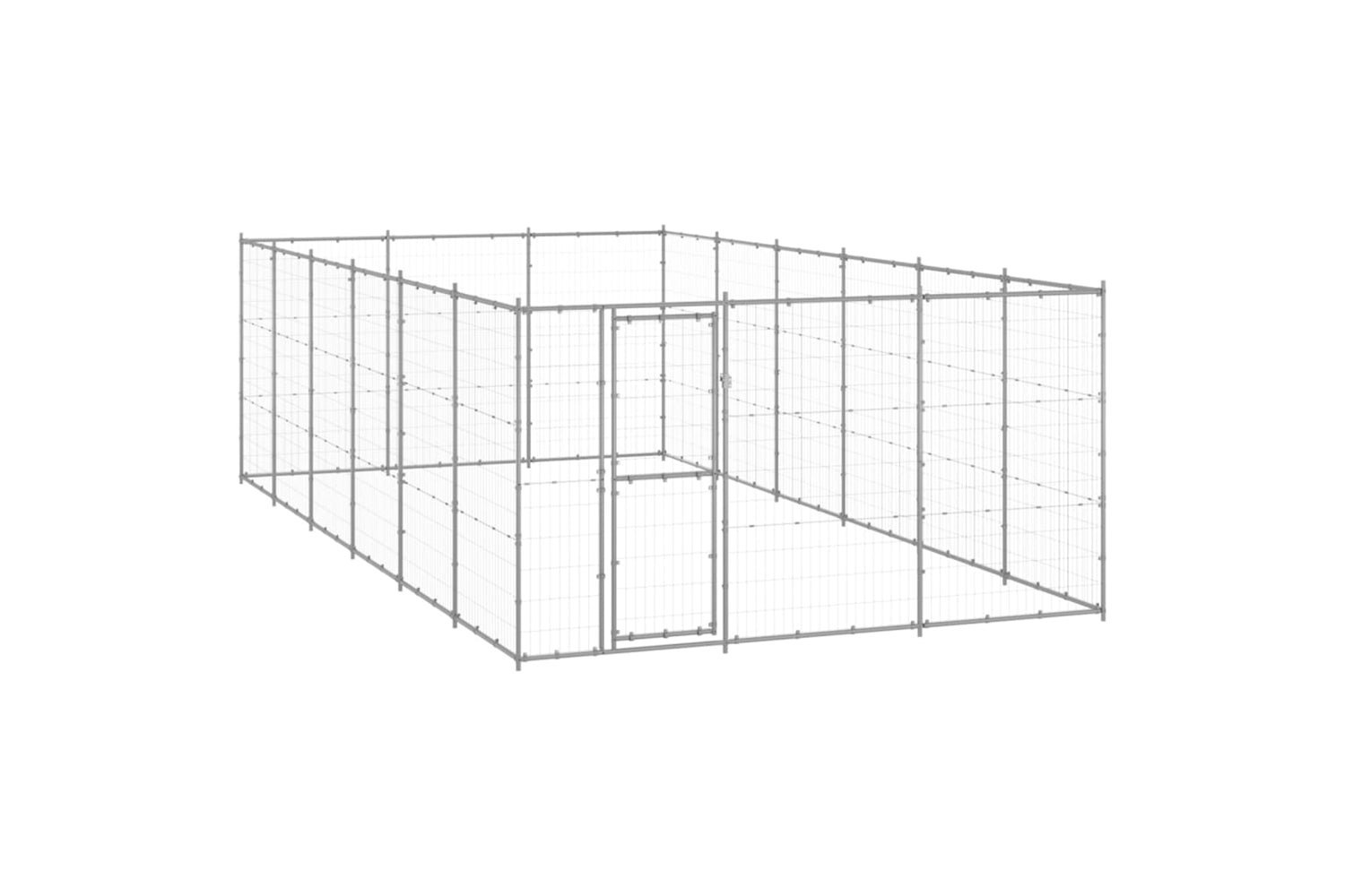 Vidaxl 3082328 Outdoor Dog Kennel Galvanised Steel 21.78 M2
