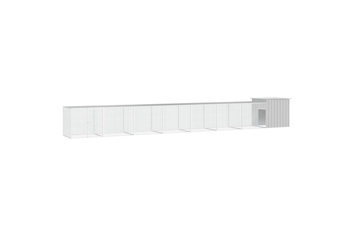 vidaXL 3106464 Chicken Cage Grey 700x91x100cm Galvanised Steel