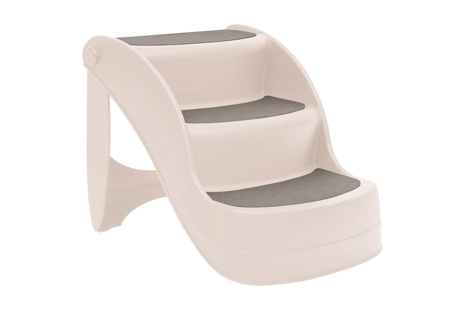 vidaXL 152233 Folding 3-step Dog Stairs Cream 50x38x38cm Plastic