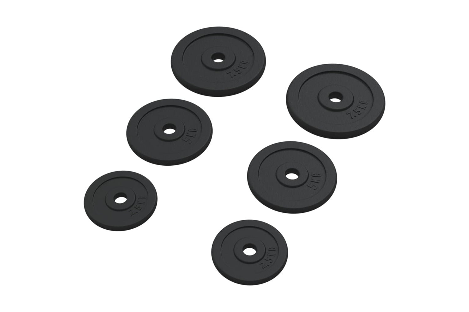 Vidaxl 93639 Weight Plates 6 Pcs 30 Kg Cast Iron-2