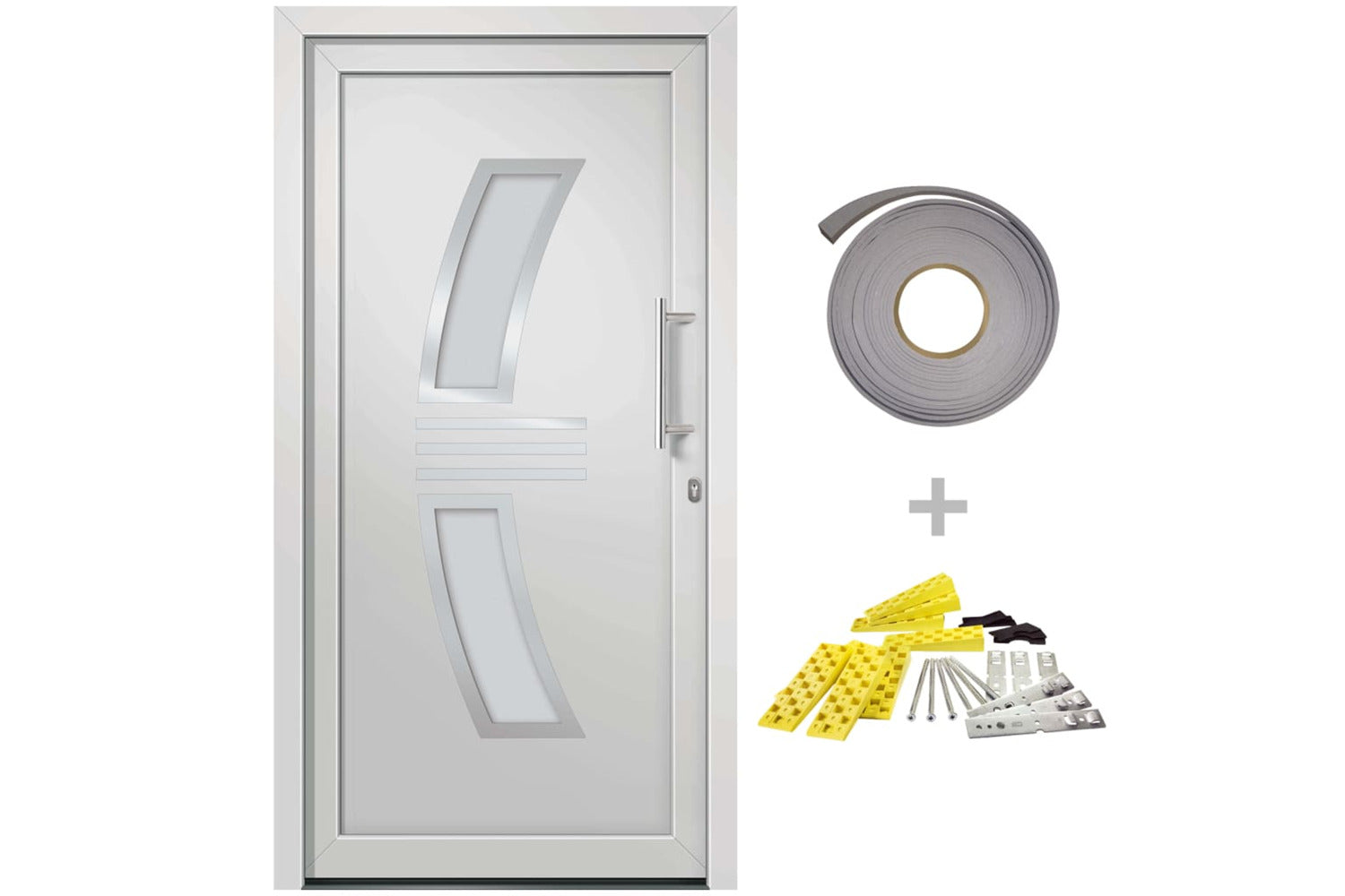 vidaXL 3057565 Front Door White 88x200cm-2