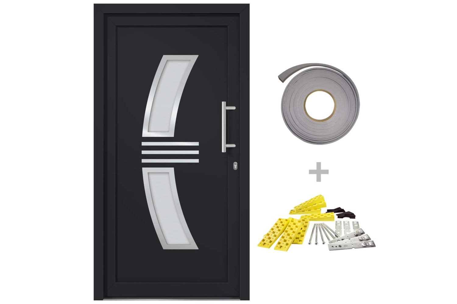 vidaXL 3057575 Front Door Anthracite 88x200cm-2