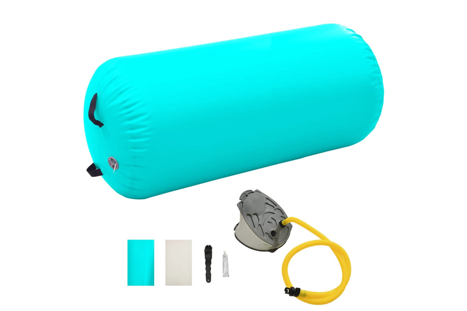 vidaXL 92716 Inflatable Gymnastic Roll With Pump 120x75cm Pvc Green-2