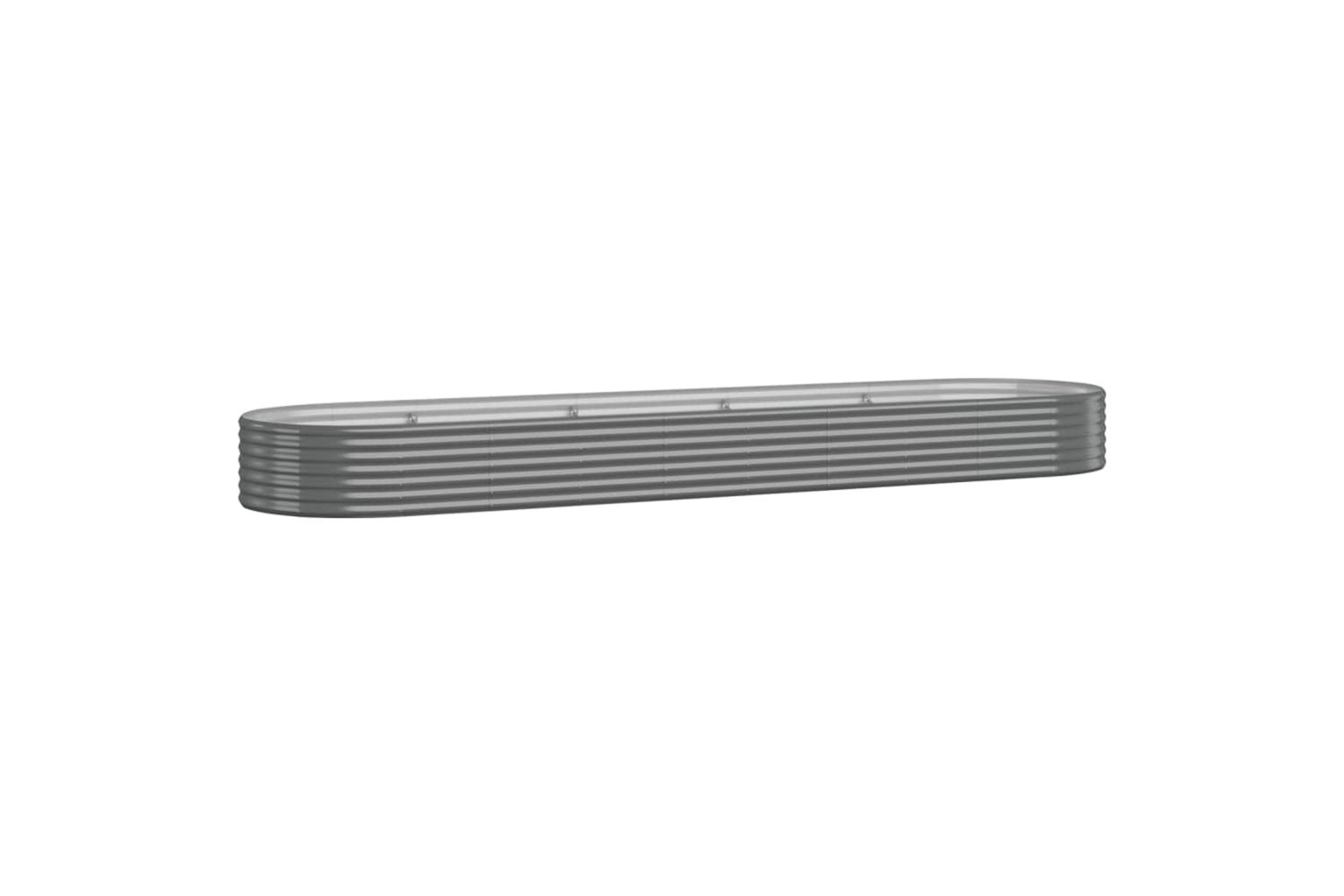 vidaXL 319004 Garden Raised Bed Powder-coated Steel 396x100x36cm Grey