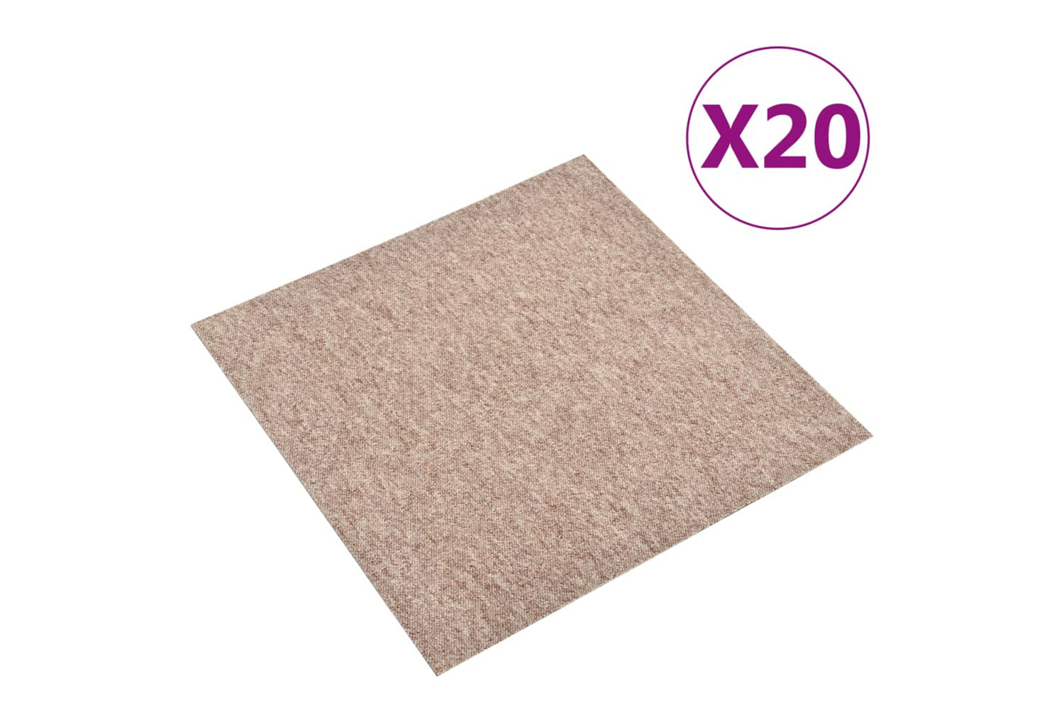 vidaXL 147318 Carpet Floor Tiles 20 Pcs 5 M2 50x50cm Beige-2