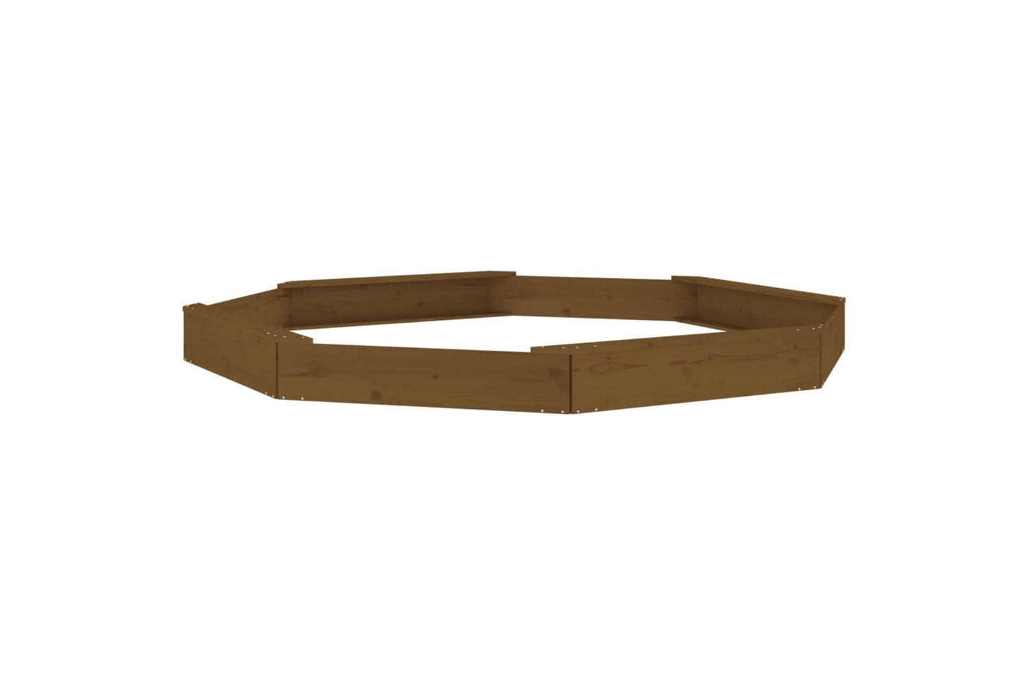 vidaXL 825026 Sandbox With Seats Honey Brown Octagon Solid Wood Pine