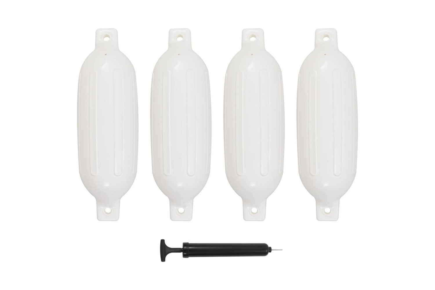 Vidaxl Boat Fenders 4 Pcs White 58.5x16.5 Cm Pvc-2