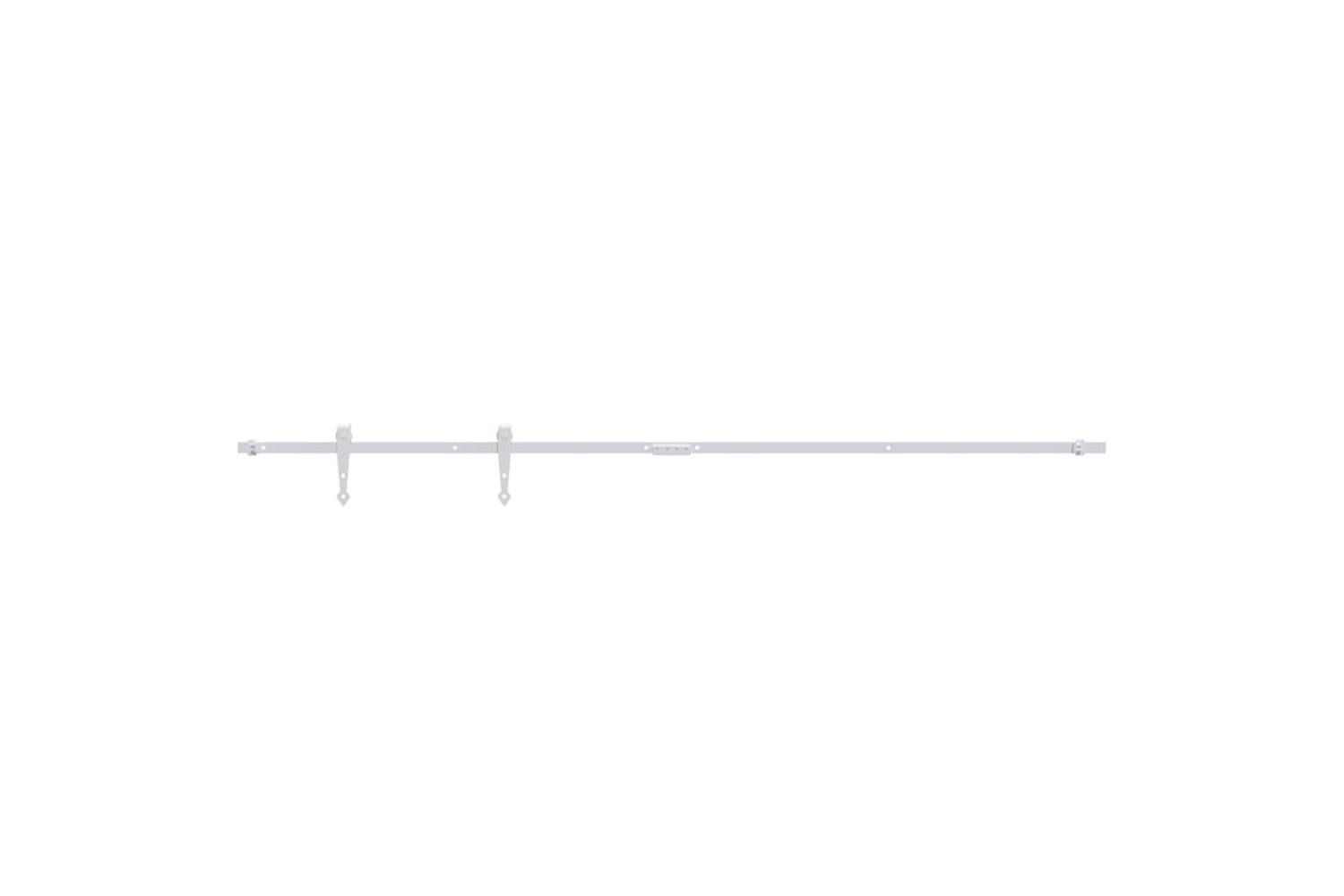 vidaXL 151698 Mini Sliding Cabinet Door Kit Carbon Steel White 183cm-2